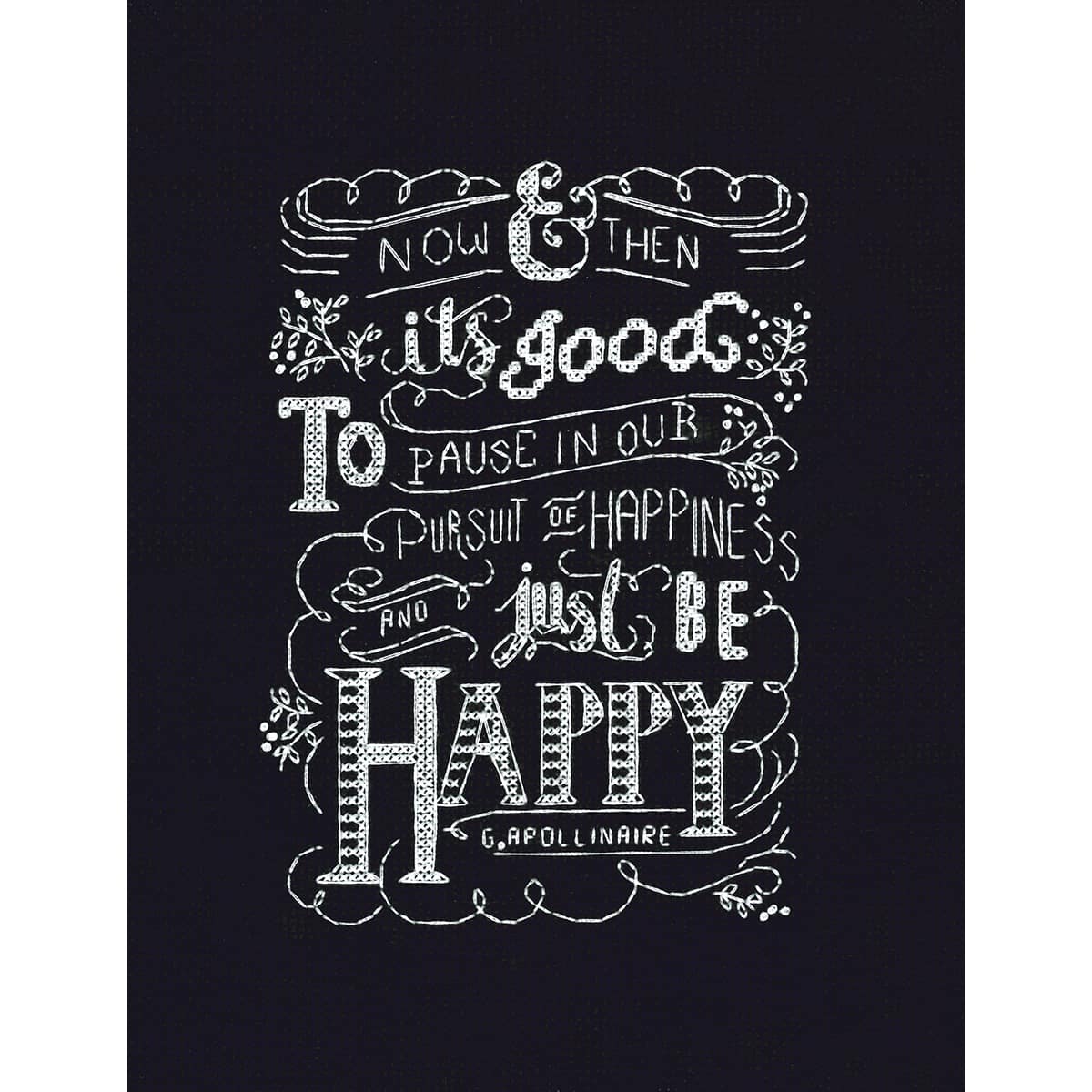 Design Works™ Just Be Happy Counted Cross Stitch Kit