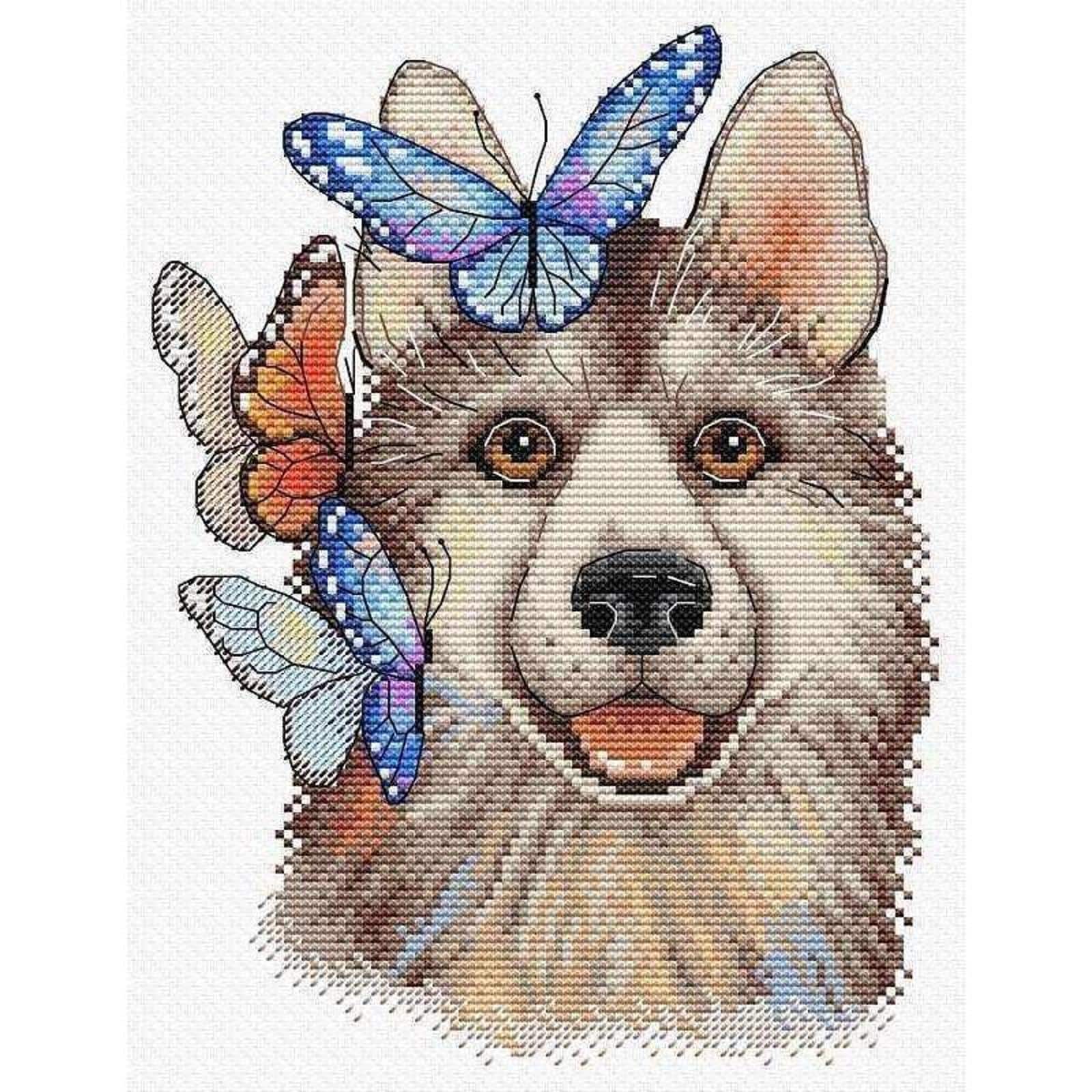 MP Studia Husky Cross Stitch Kit