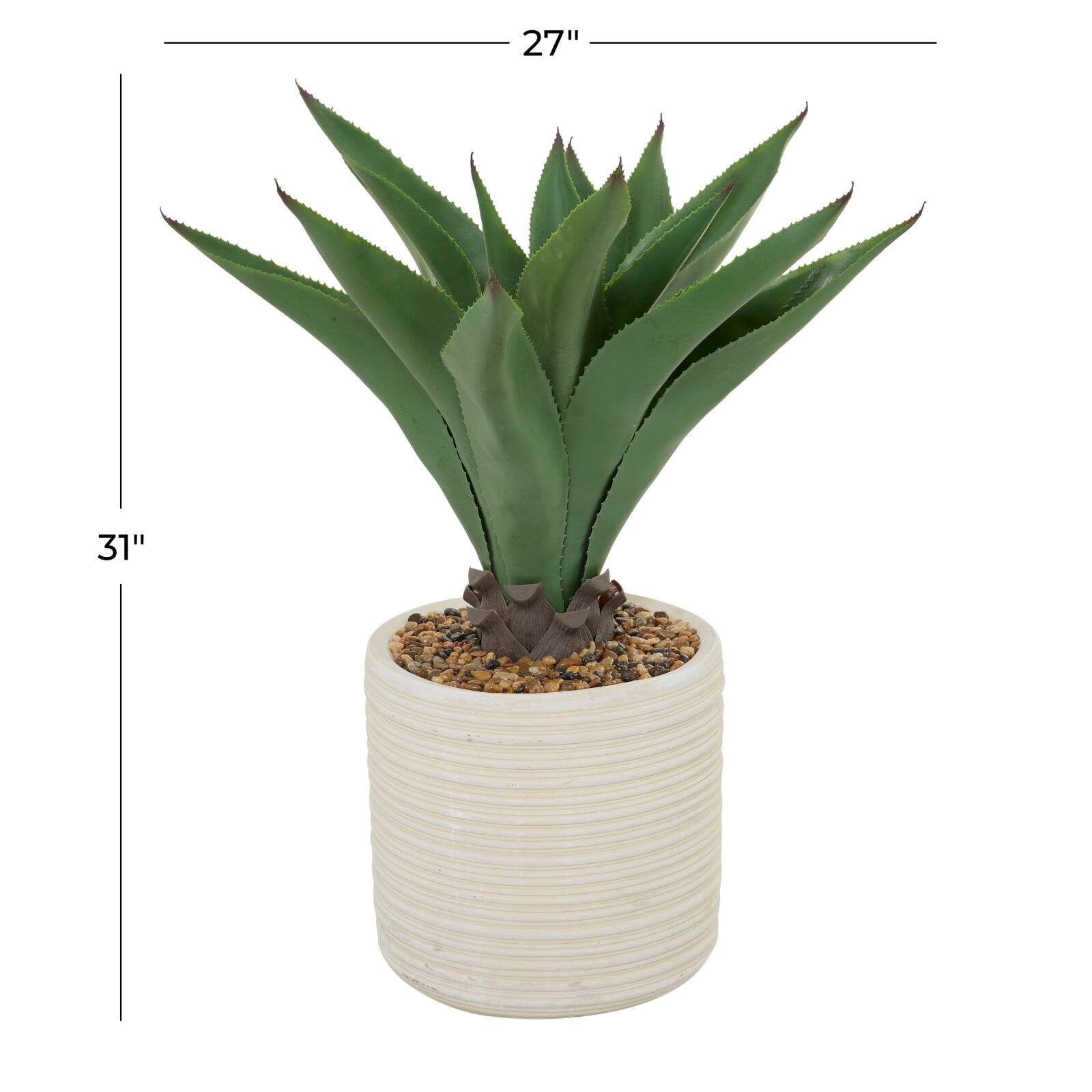 2.5ft. Potted White Plastic Contemporary Artificial Foliage