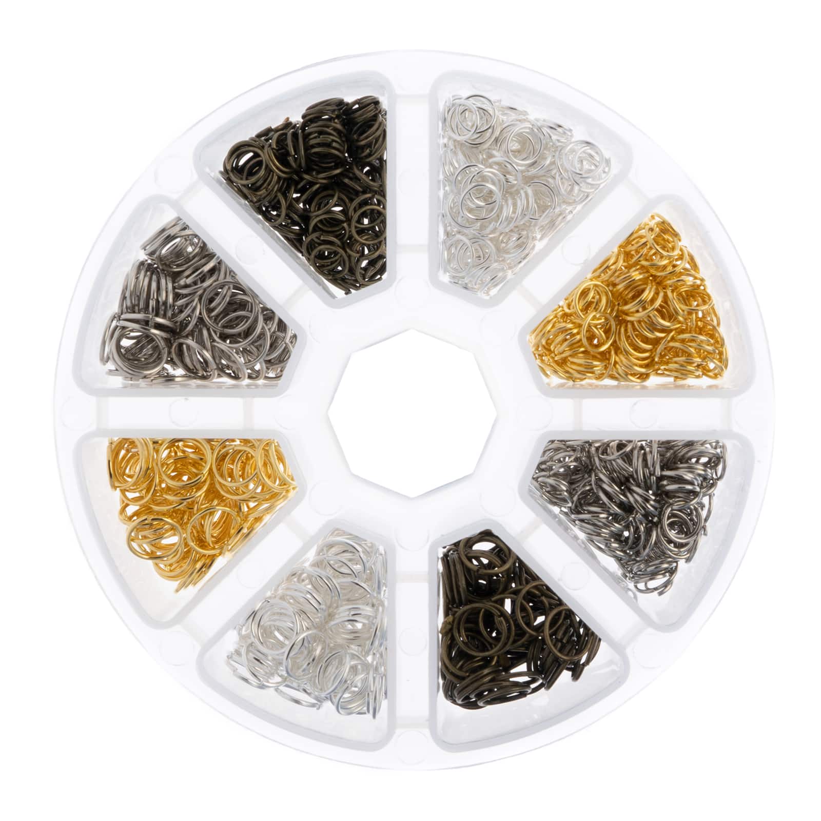 John Bead Jump Rings Assortment Round 8 Slot Jewelry Making Kit, 1200ct.