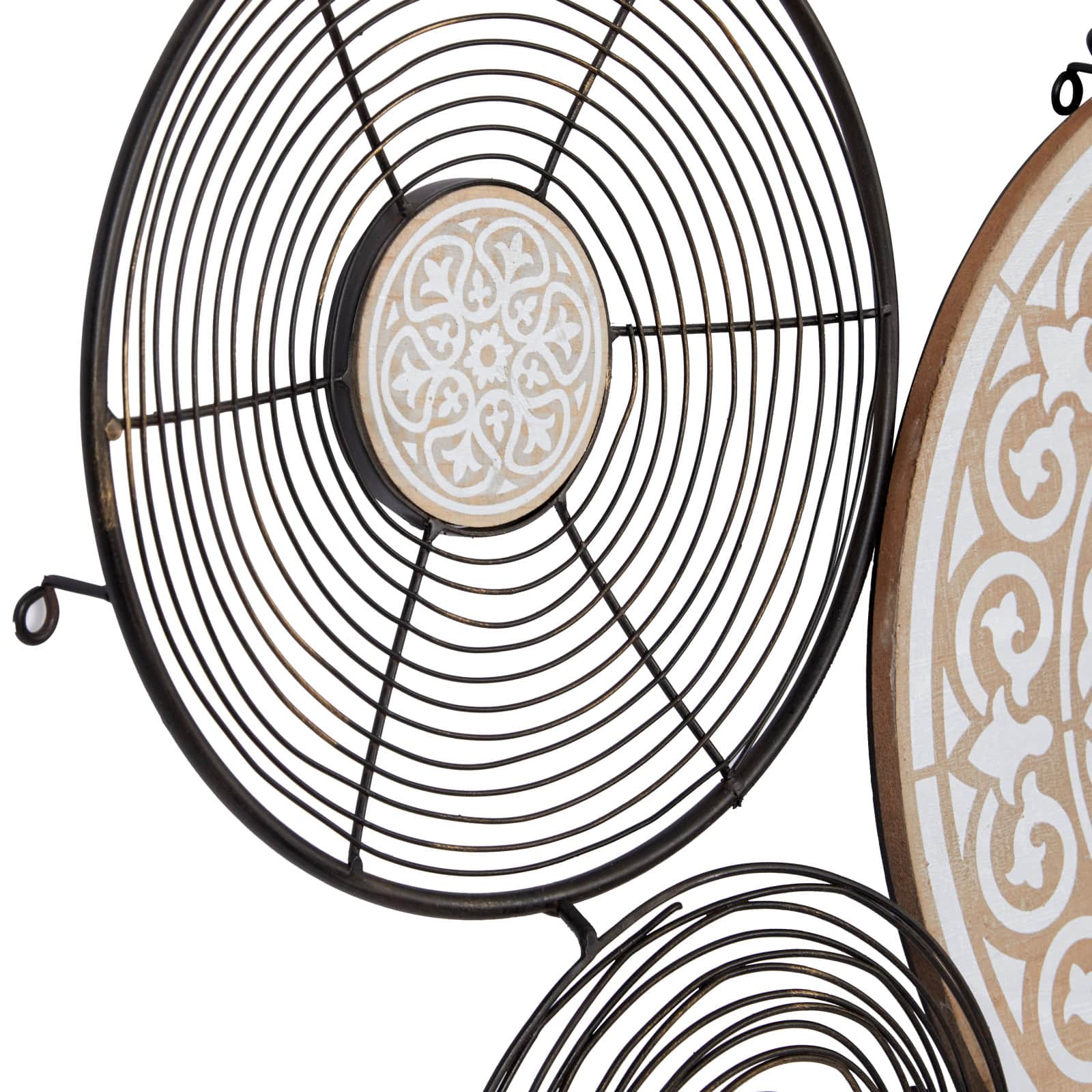 Black Iron & Wood Eclectic Wall Décor