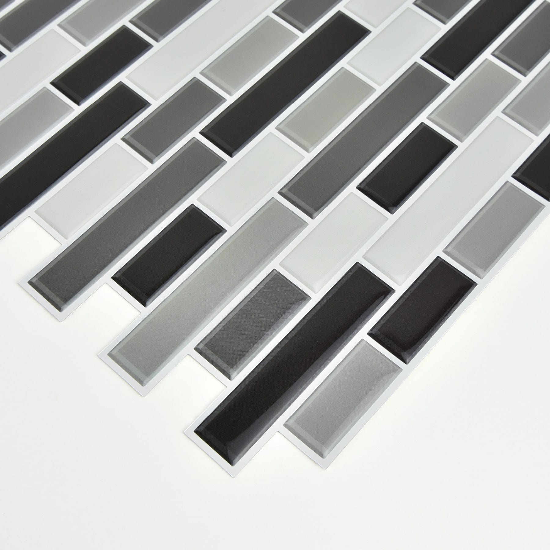 InHome Smoked Glass Peel & Stick Backsplash Tiles