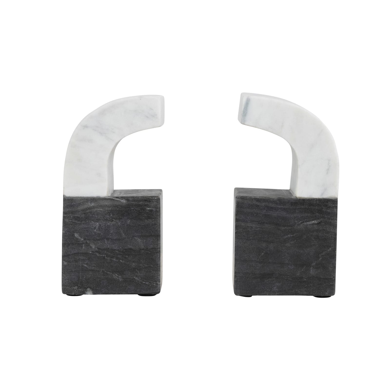 Hello Honey® 6'' Two-Tone Marble Bookends Set