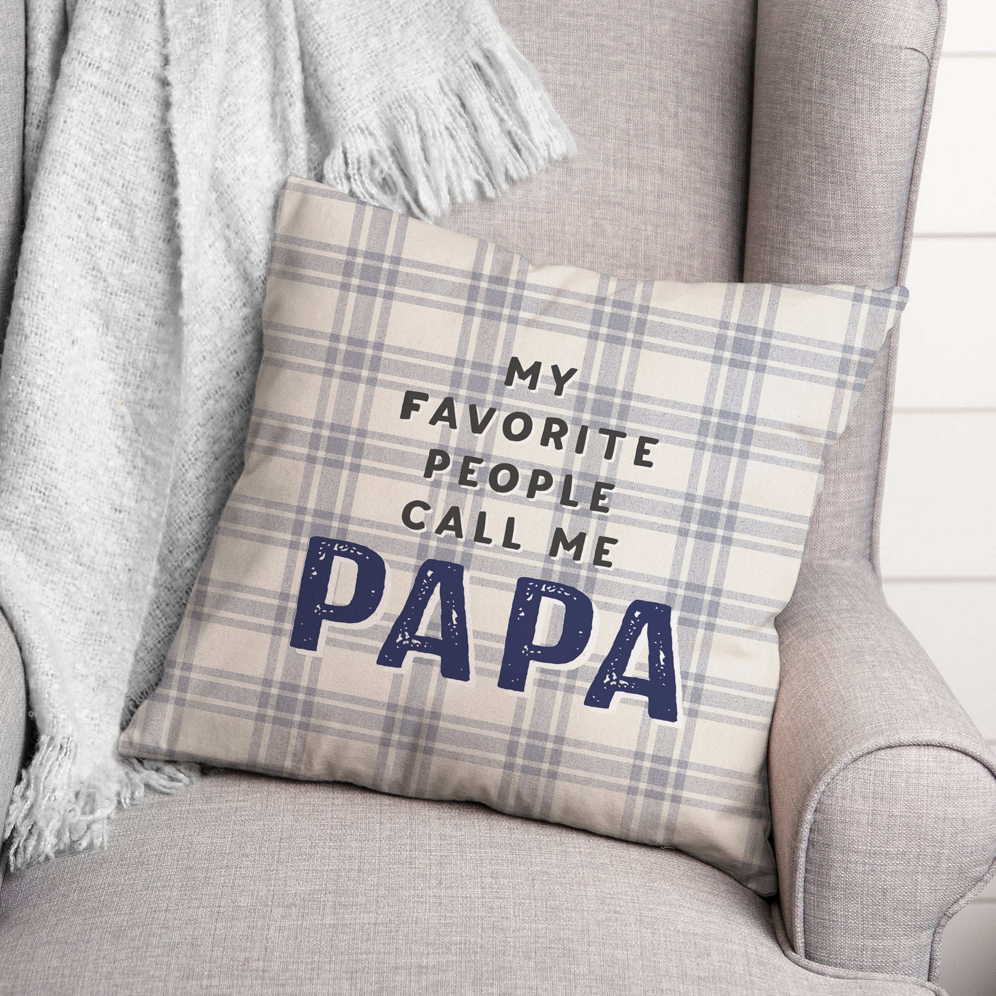 Favorite People Call Papa Throw Pillow