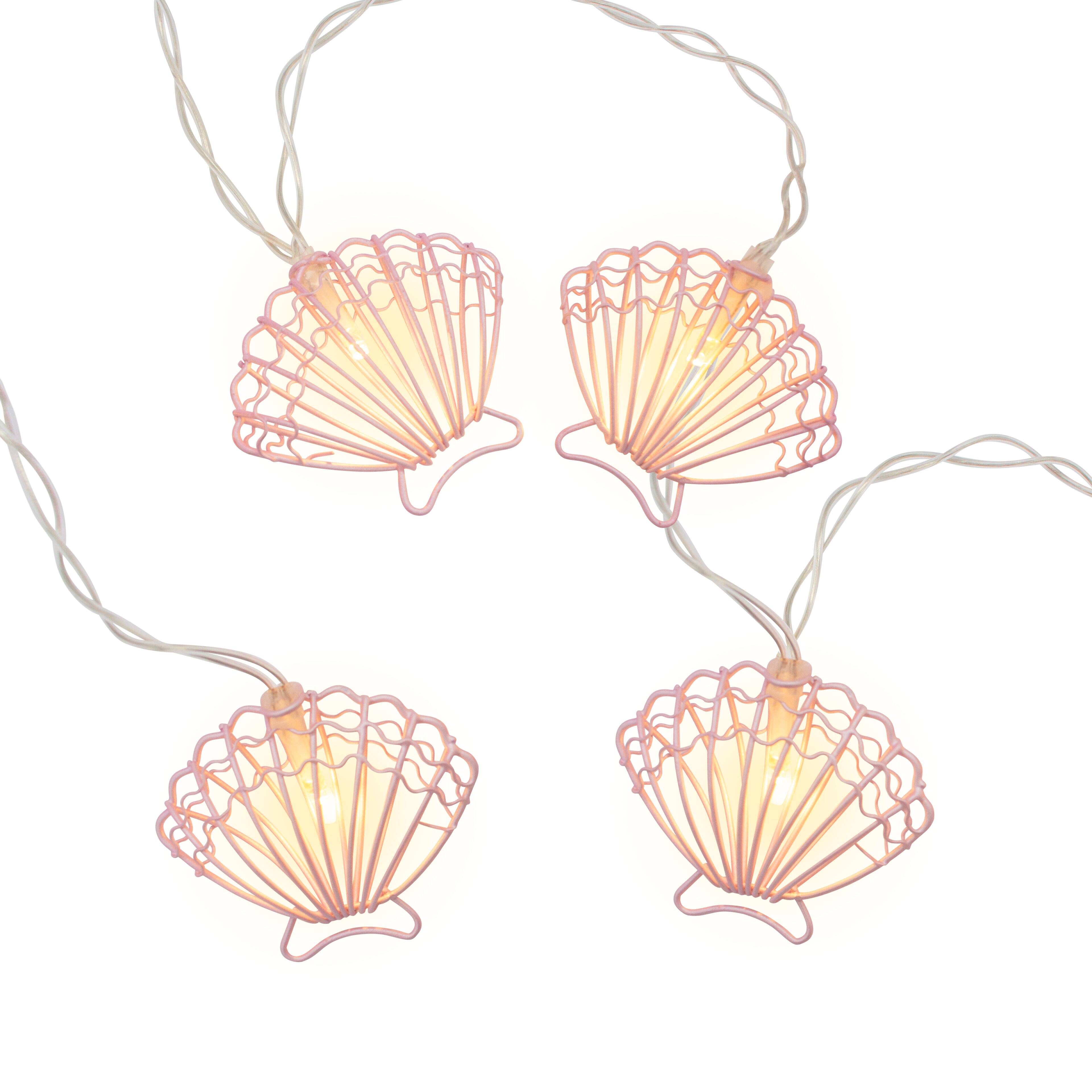 10ct. Metal Seashell Icon Warm White LED Icon String Lights by Ashland®