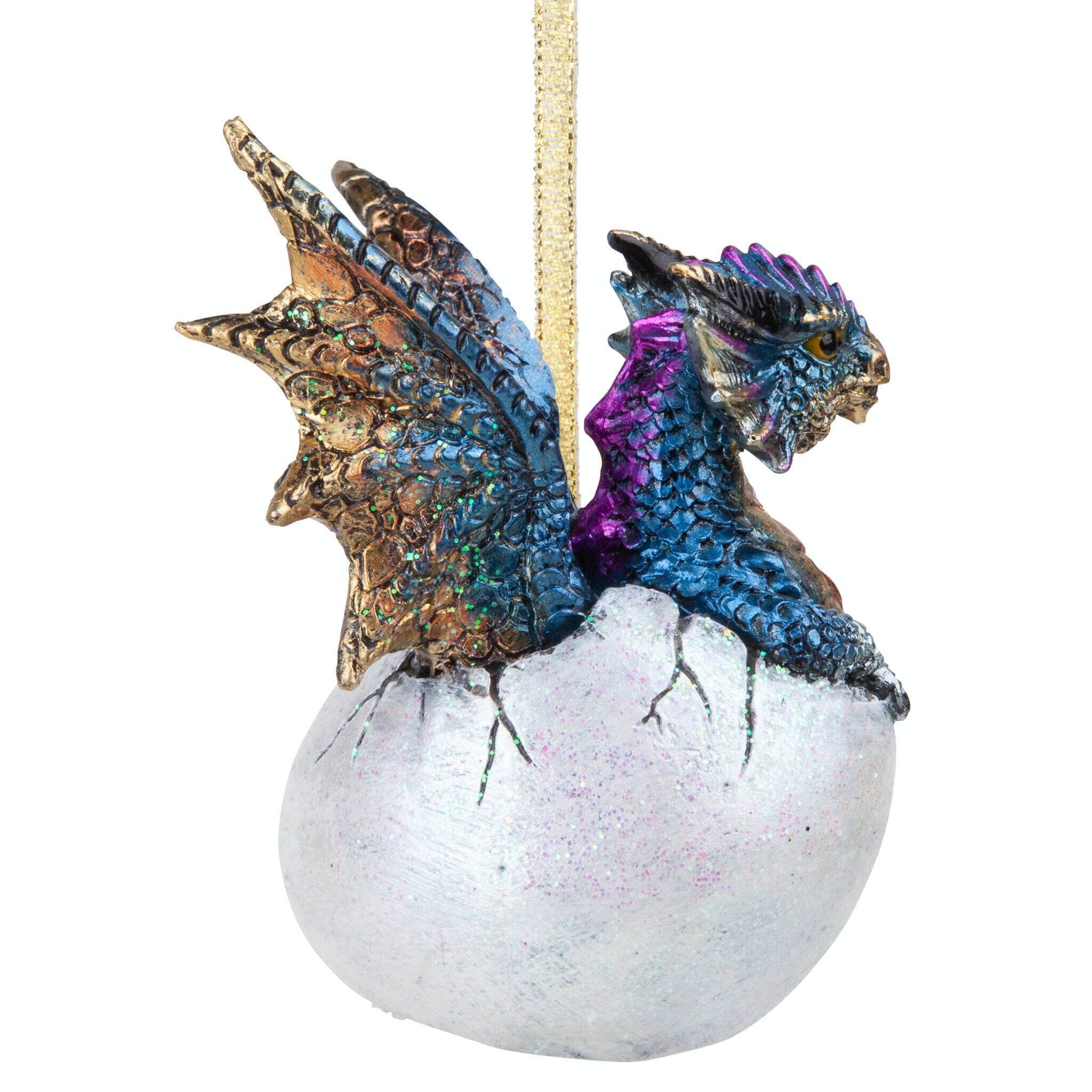 Design Toscano Hard Boiled Dragon Hatchling Holiday Ornament