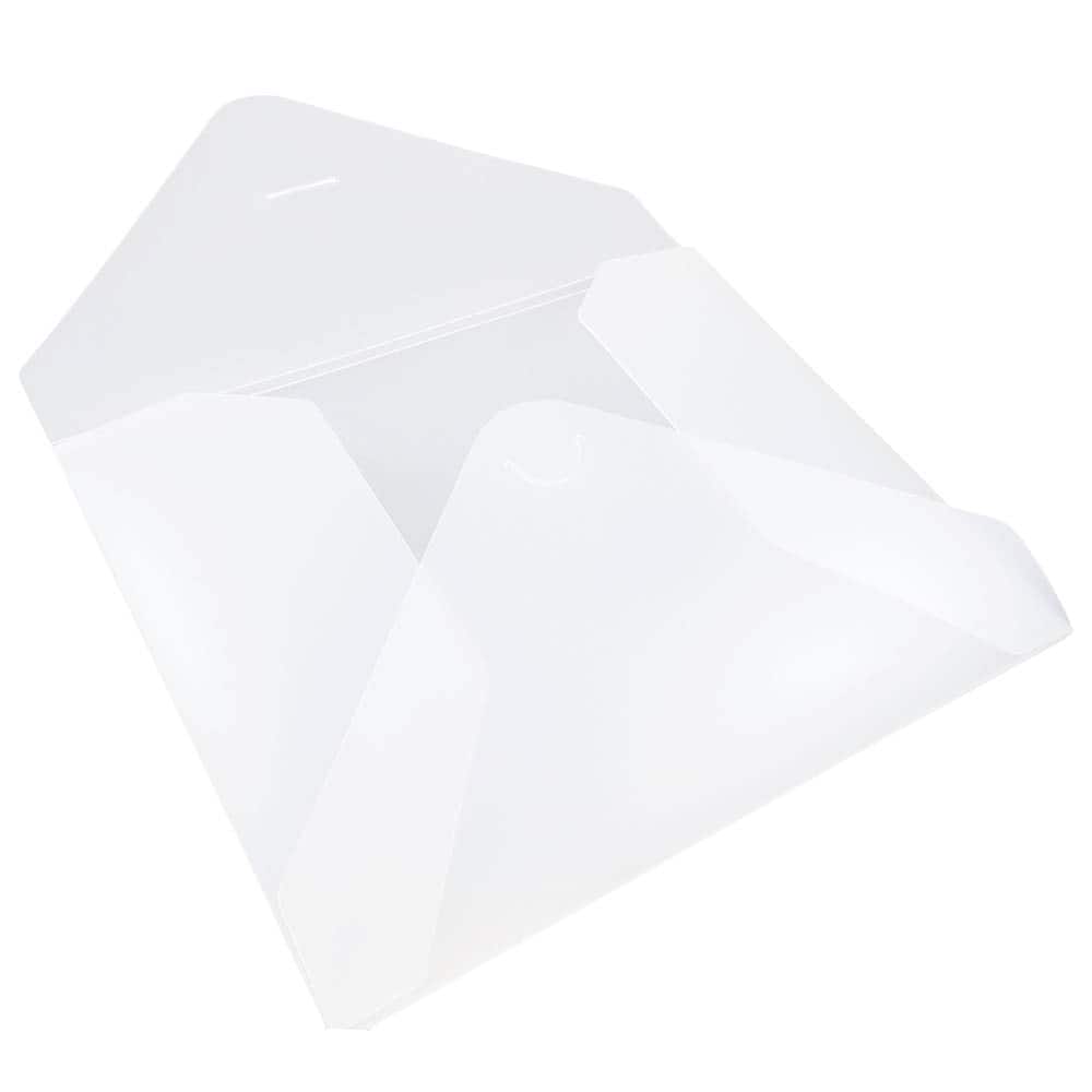 JAM Paper 9.5" x 11.87" Clear Frost Tuck Flap Closure Plastic Envelope