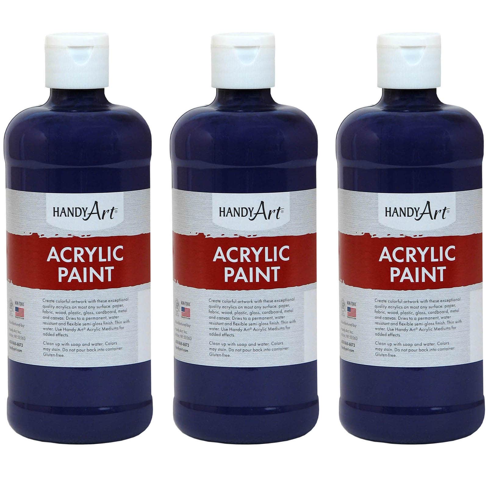 4 Packs: 3 ct. (12 total) Handy Art® Acrylic Paint