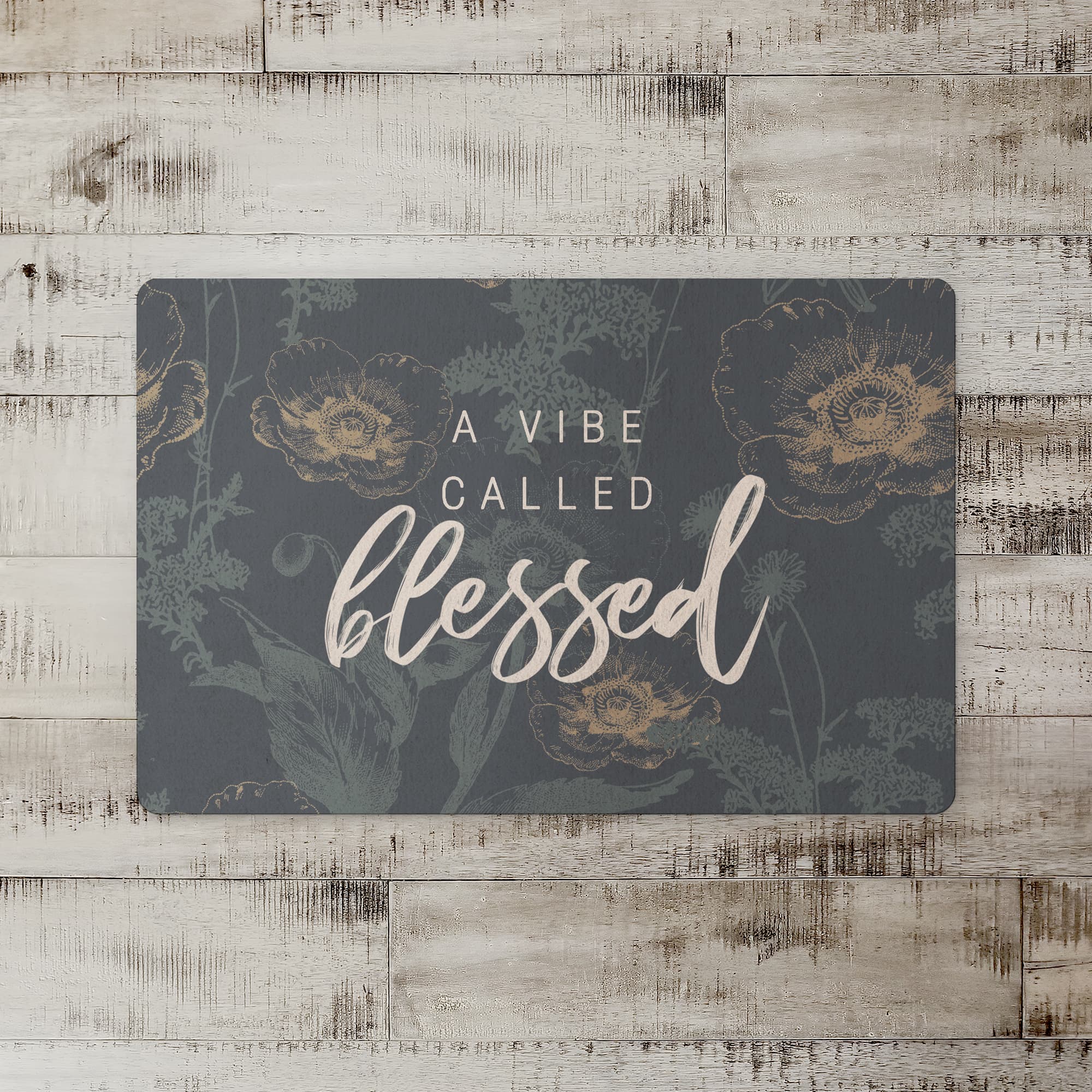 A Vibe Called Blessed Floor Mat, 18" x 27"