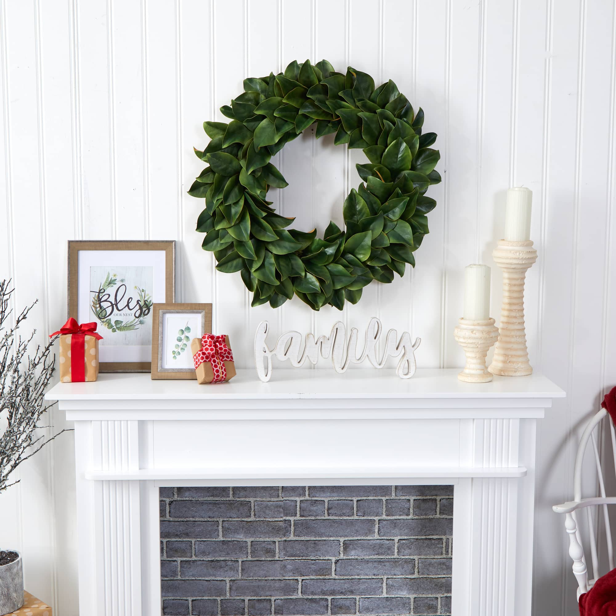 30&#x22; Magnolia Leaf Wreath