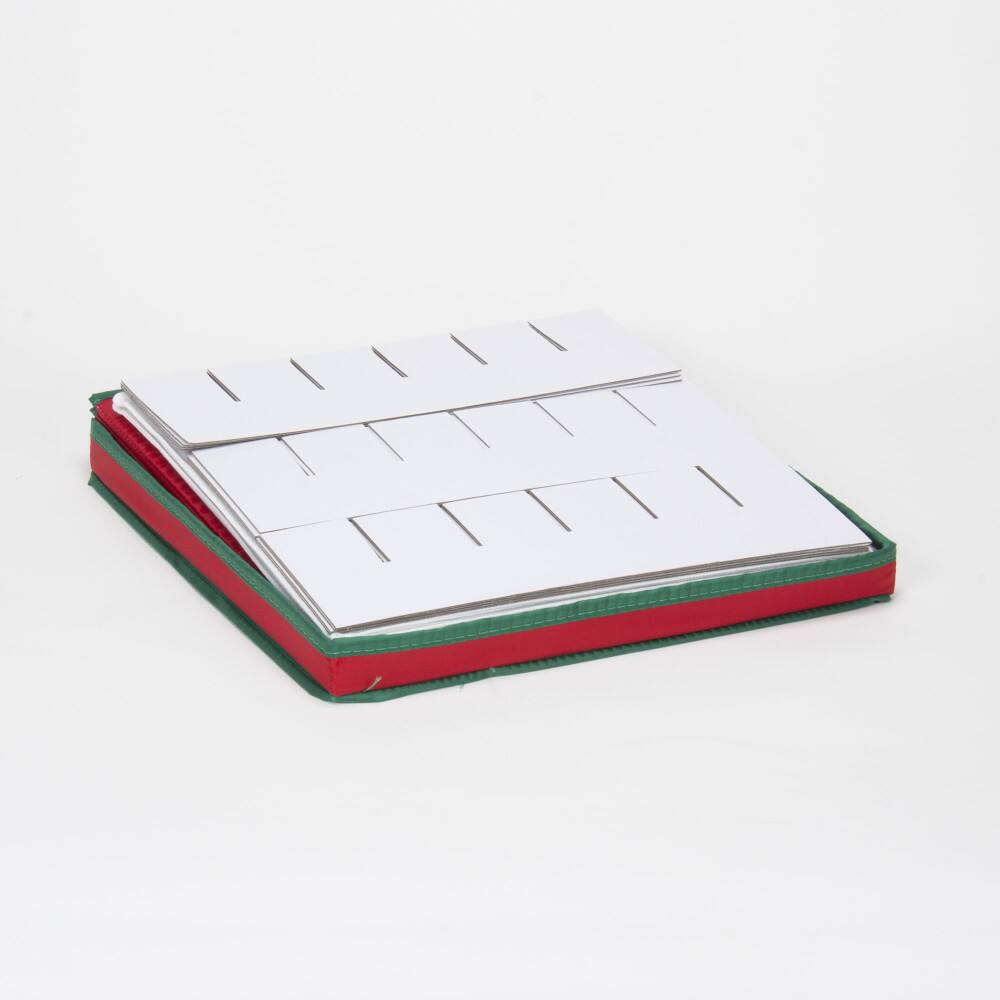Household Essentials Red &#x26; Green Ornament Storage Box with Window