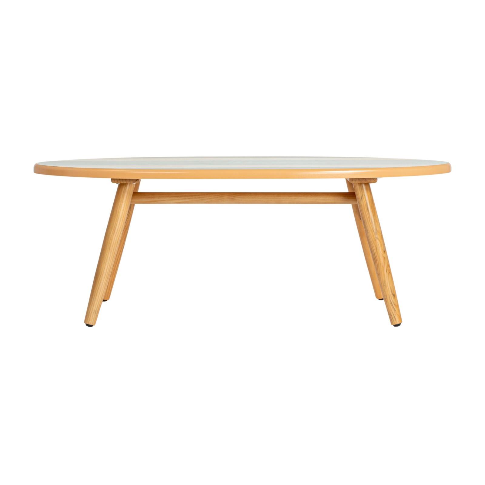 Hello Honey® Multicolor Striped Surfboard Oval Coffee Table