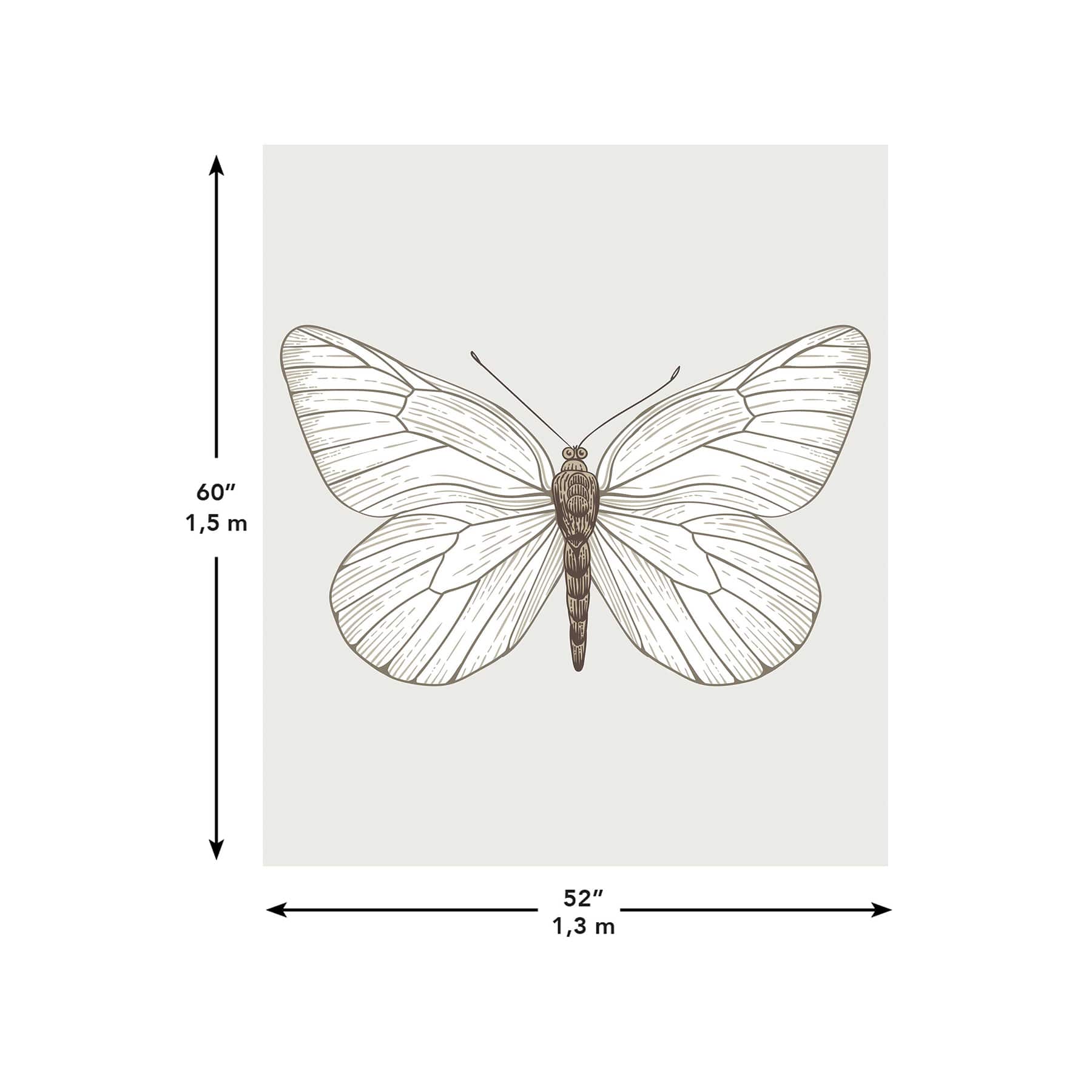 RoomMates White Butterfly Tapestry