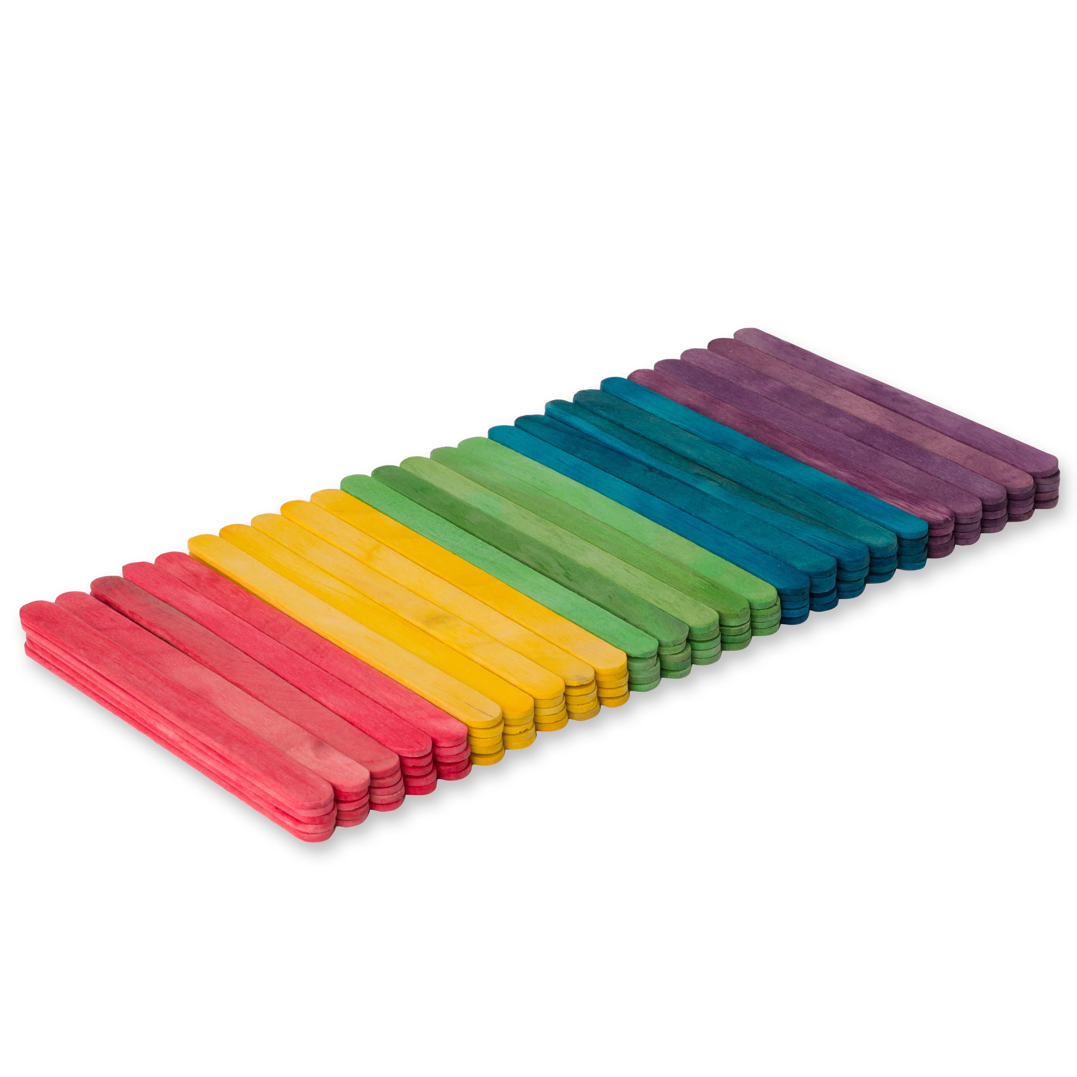 12 Packs: 125 ct. (1,500 total) Multicolor Wood Craft Sticks by Creatology™