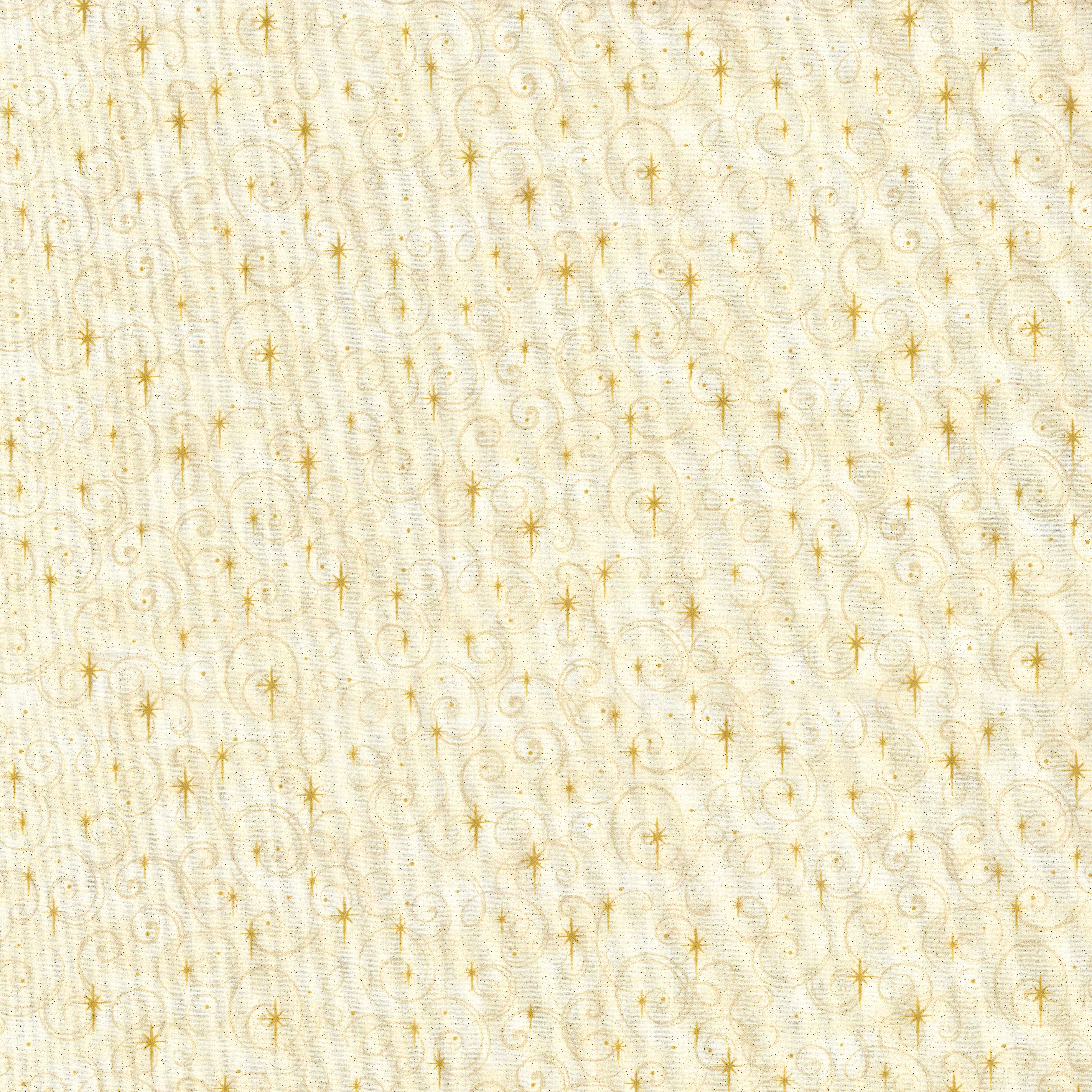 Fabric Traditions Gold Stars Cotton Fabric