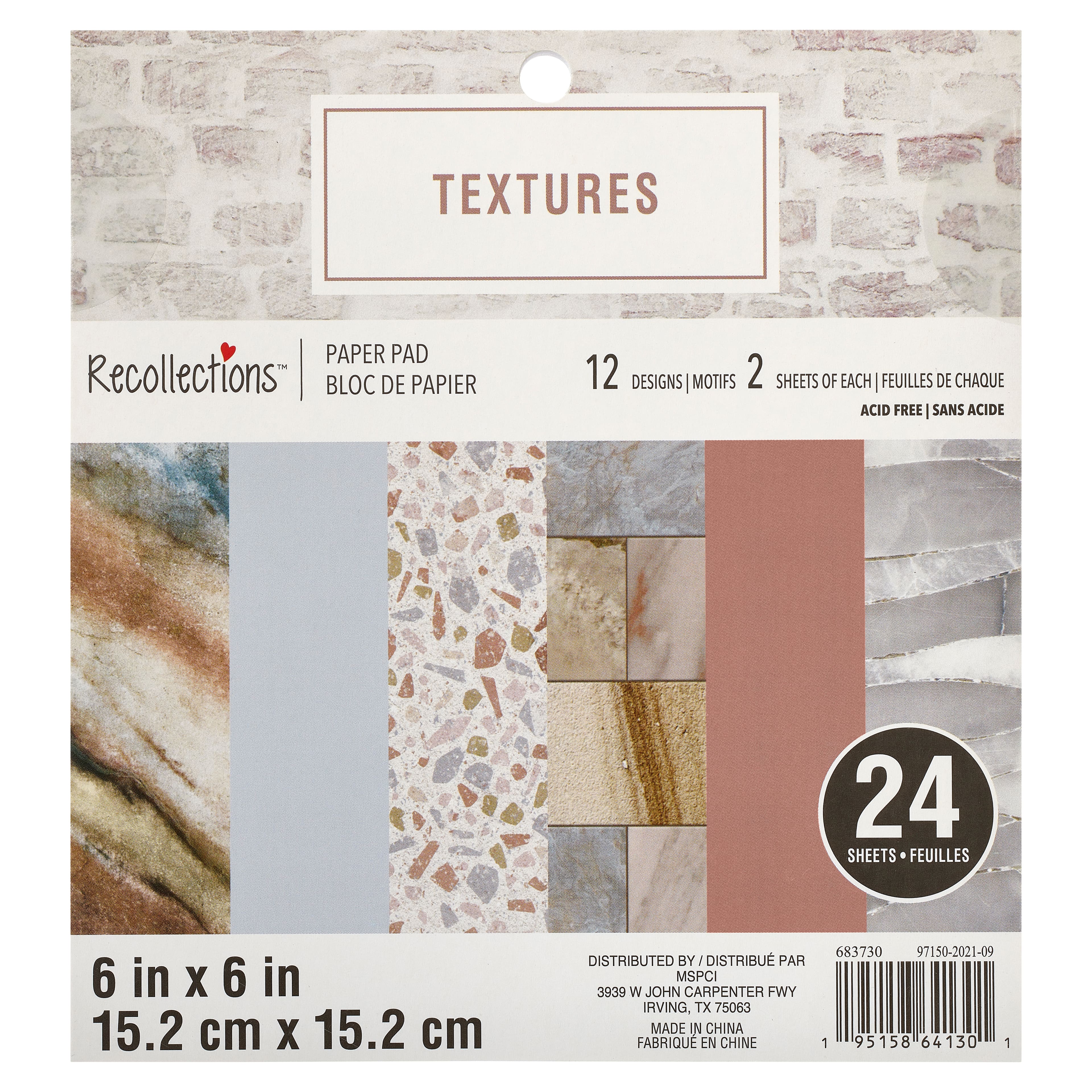 Textures Paper Pad by Recollections™, 6" x 6"