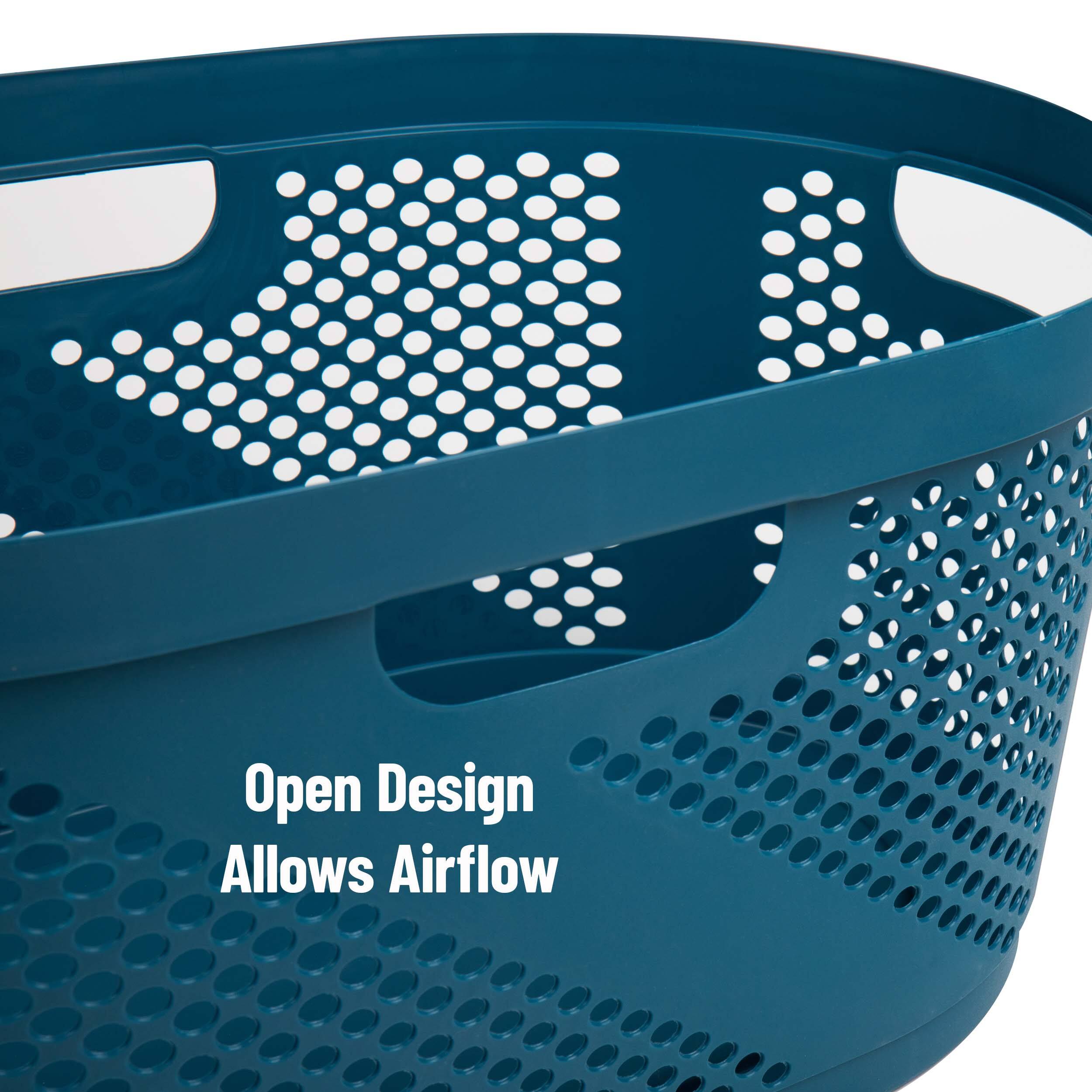 Mind Reader 40L Ventilated Laundry Basket with Cut Out Handles, 2ct.