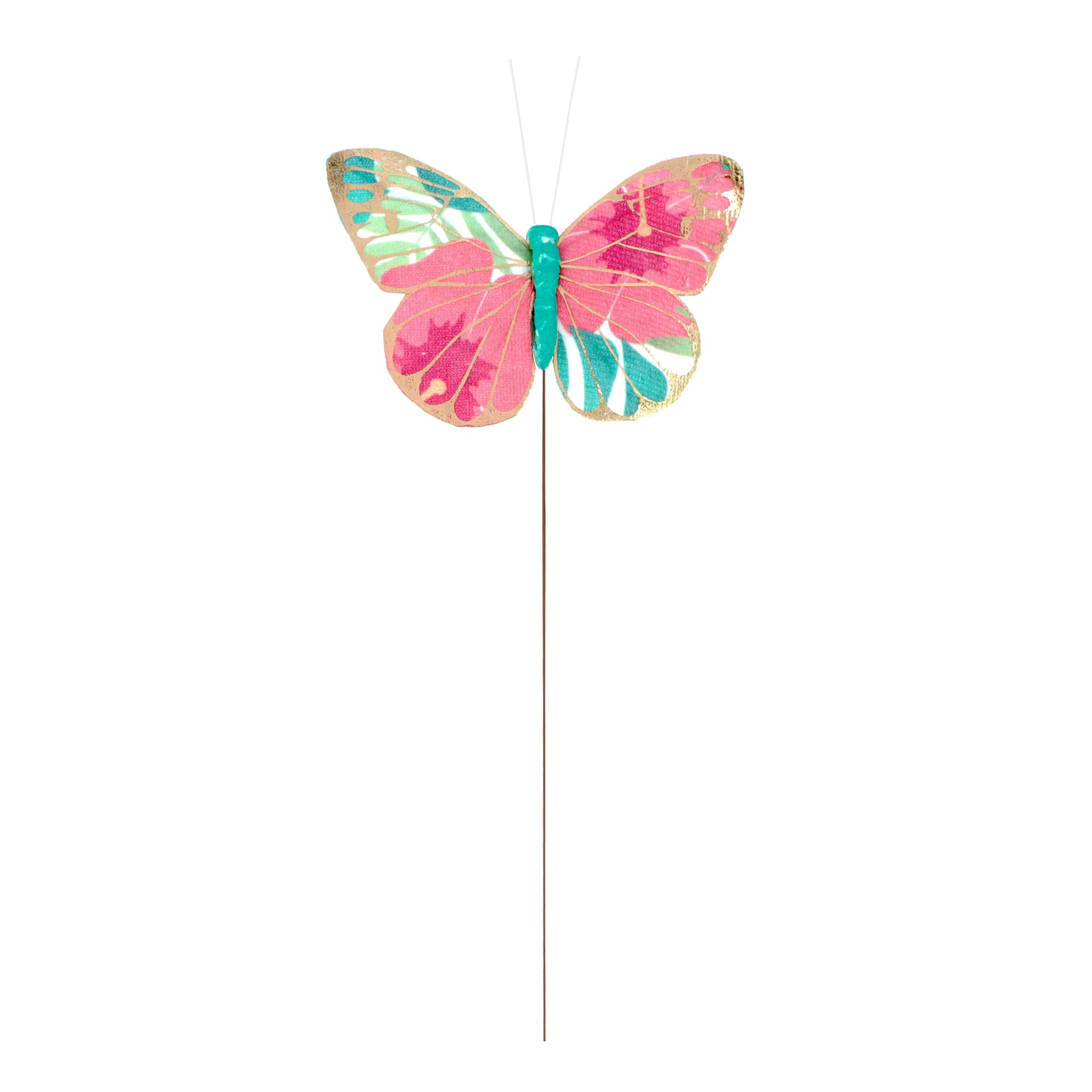 Turquoise Patterned Fabric Butterfly, 3ct. by Ashland&#xAE;