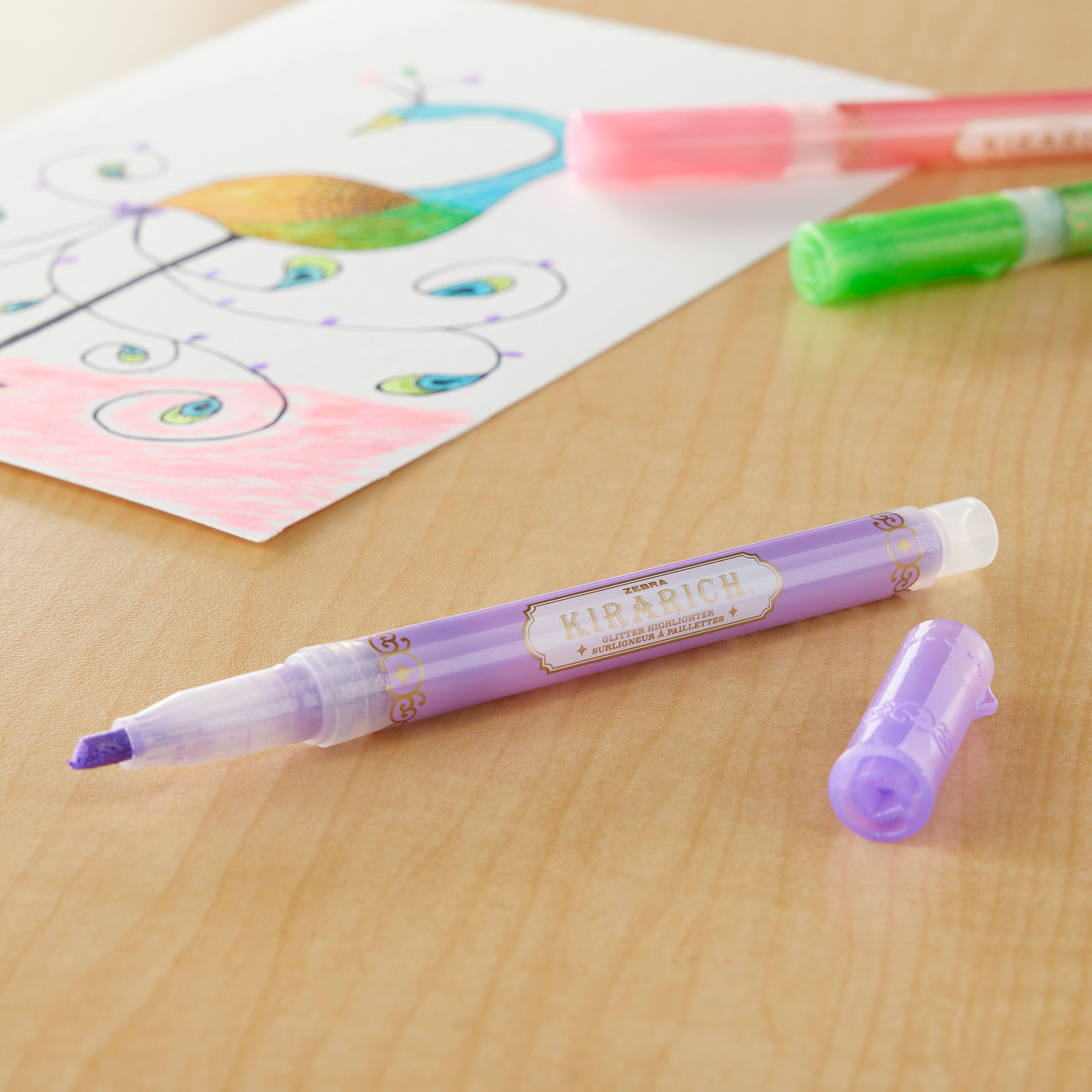 12 Pack Kirarich™ Glitter Chisel Tip Highlighters Michaels
