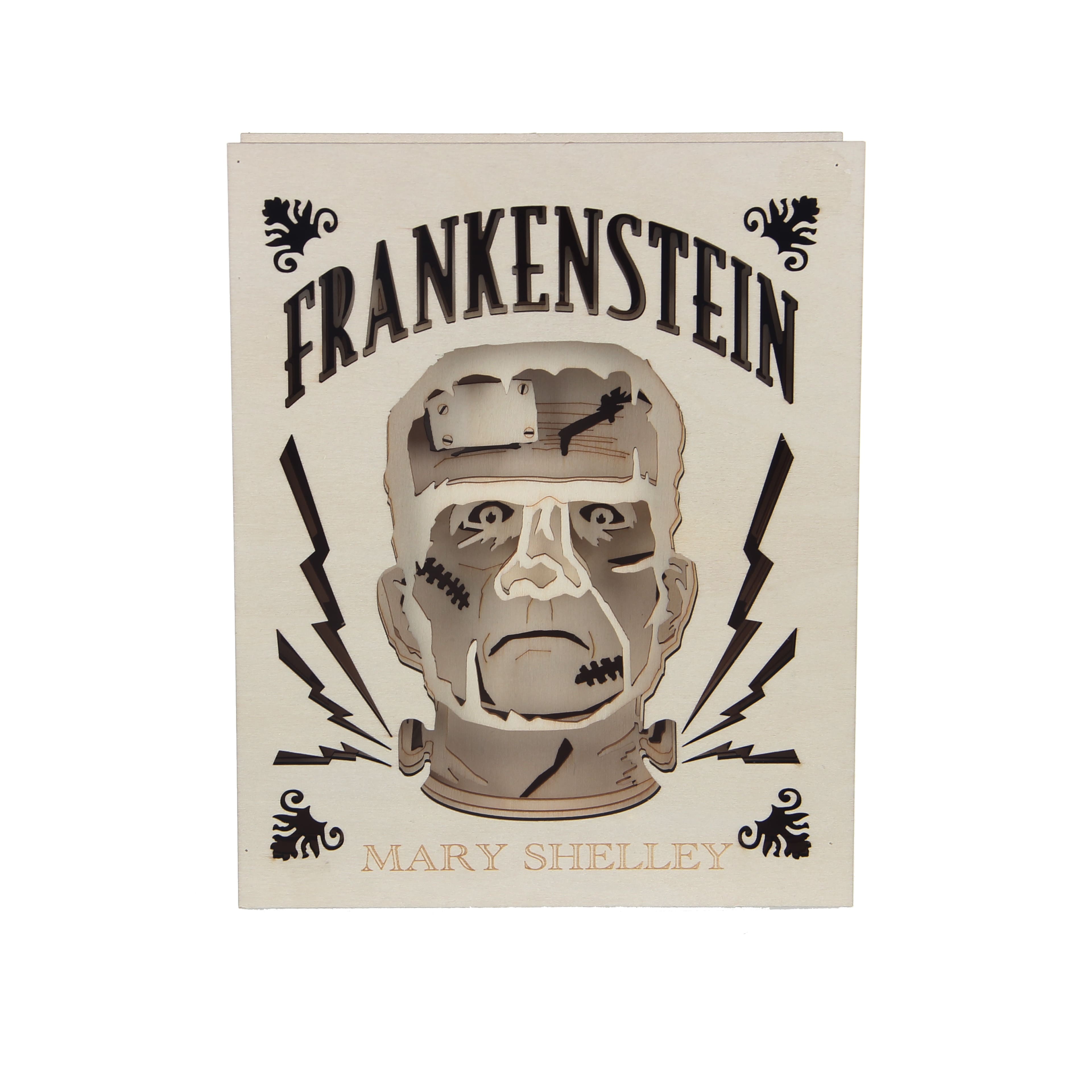 8.5&#x22; Frankenstein Book DIY LED Plywood D&#xE9;cor by Make Market&#xAE;