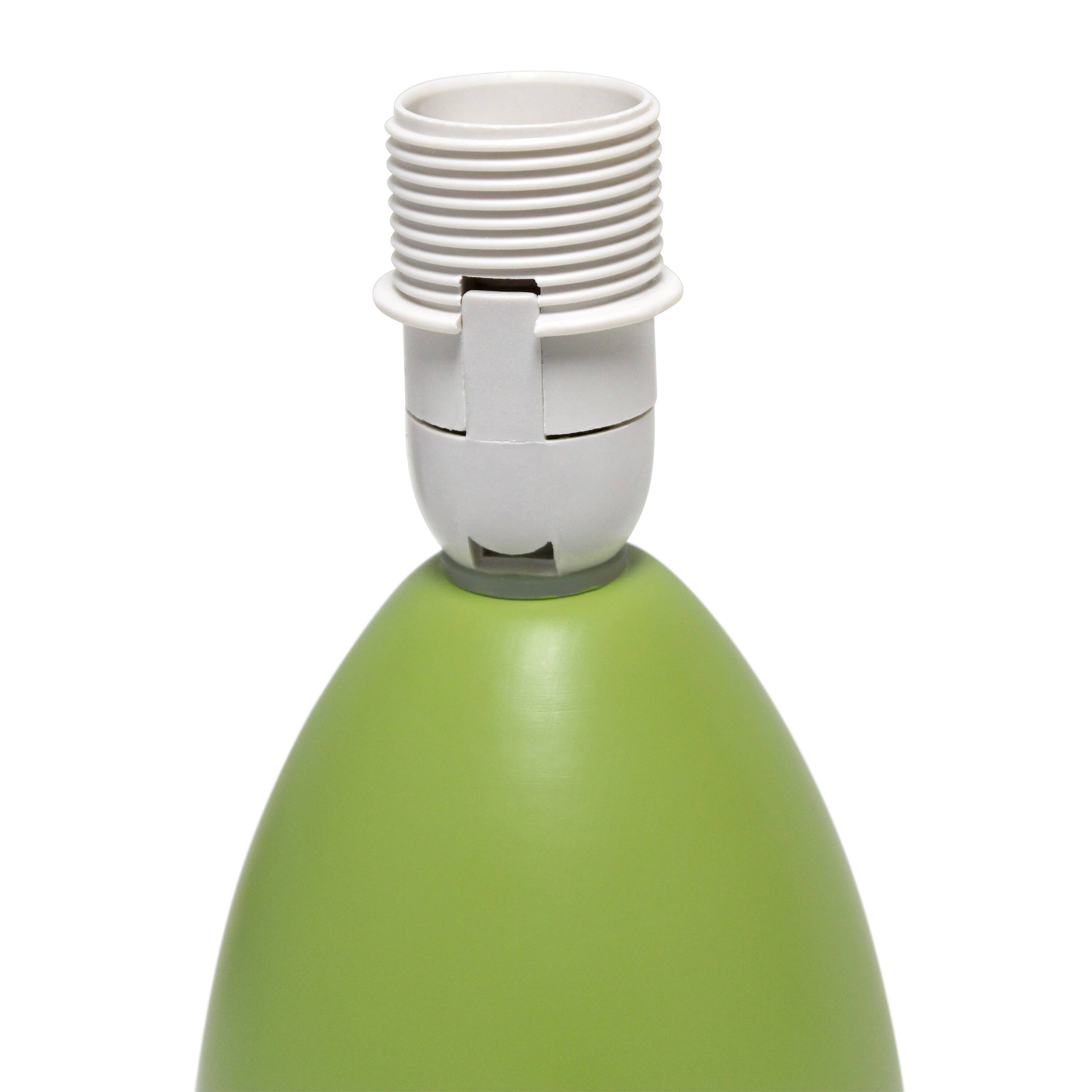 Simple Designs Mini Egg Oval Ceramic Table Lamp