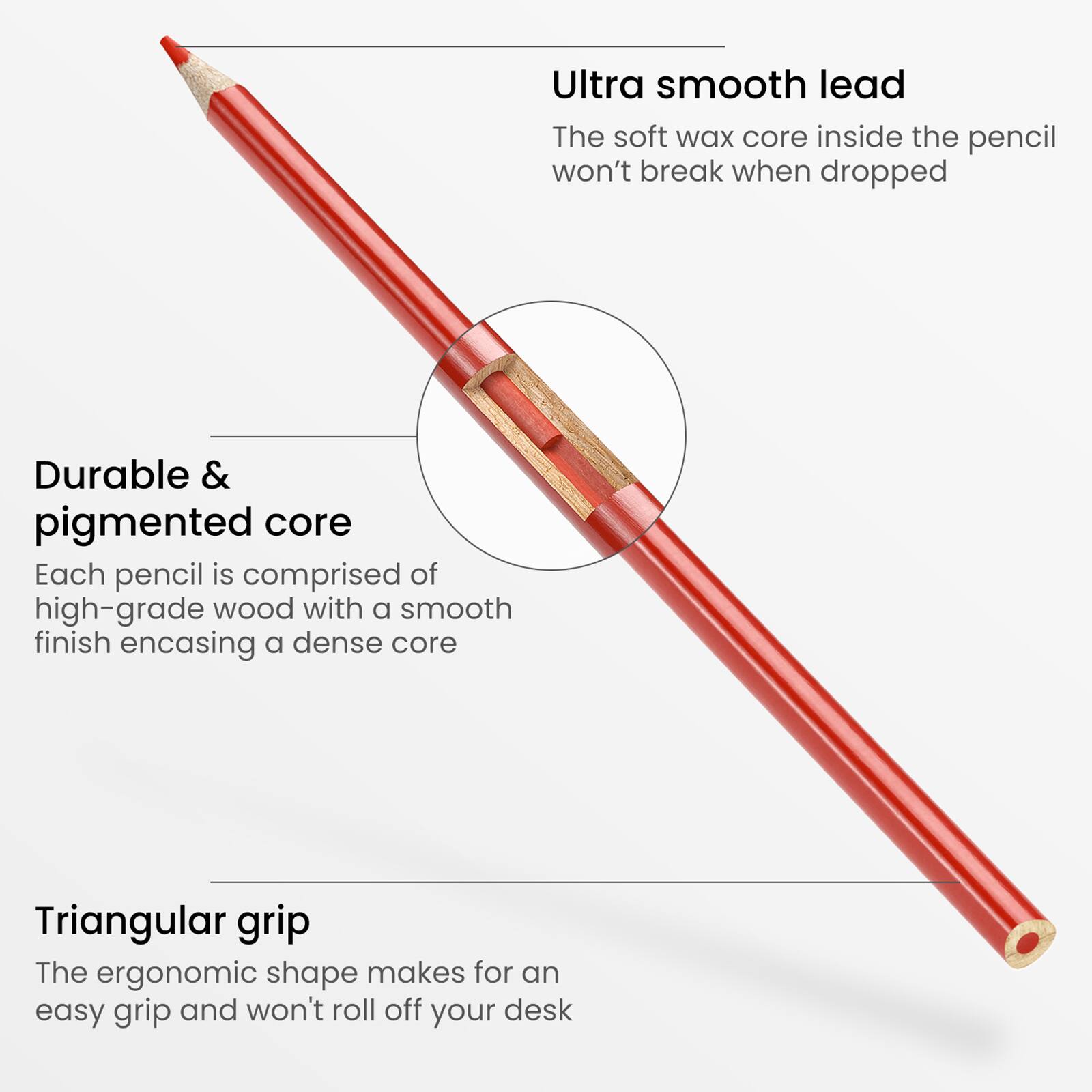 Arteza® Kids Colored Pencils, triangular, Set of 48 pcs