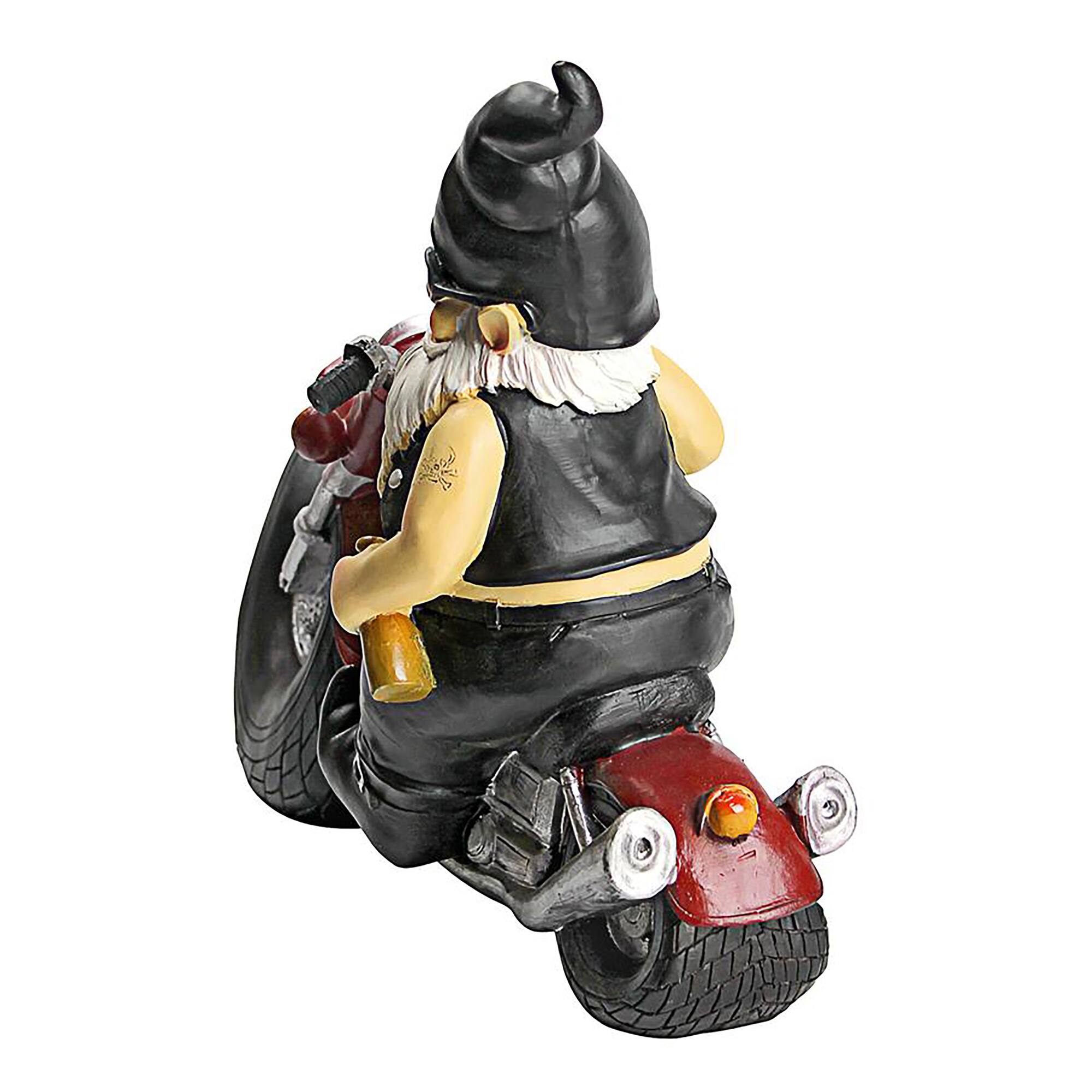 Design Toscano 13" Biker Gnome Outdoor Statue