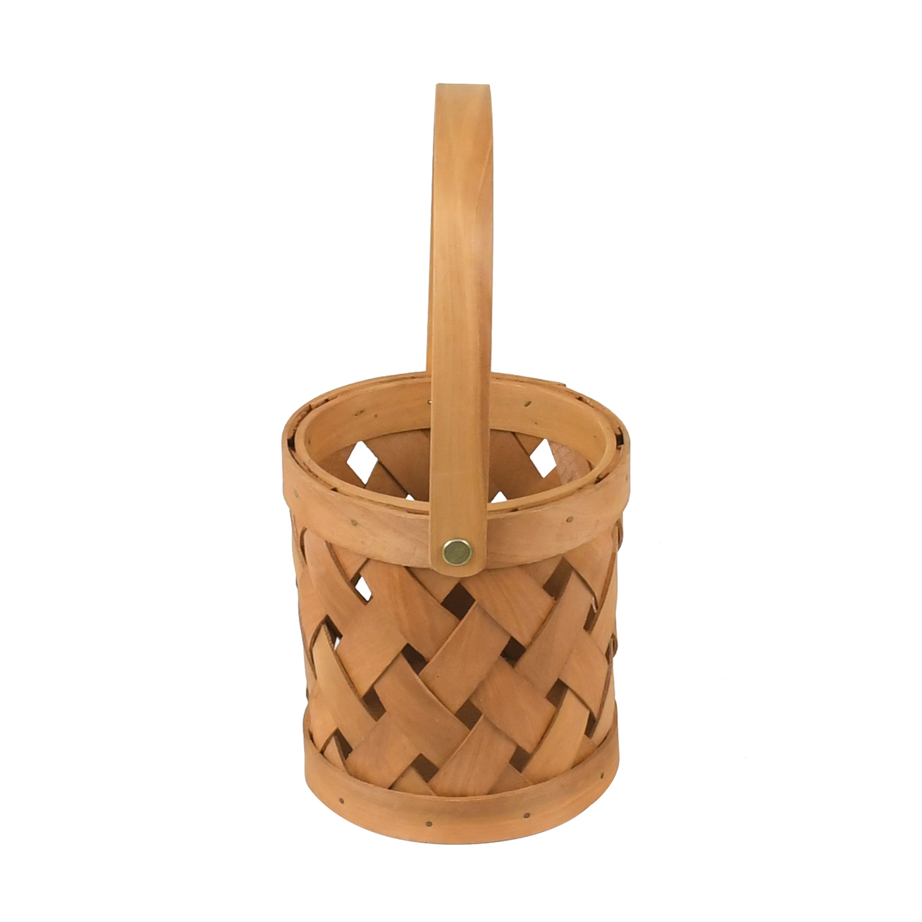 5.25&#x22; Natural Brown Cylinder Chipwood Basket by Ashland&#xAE;
