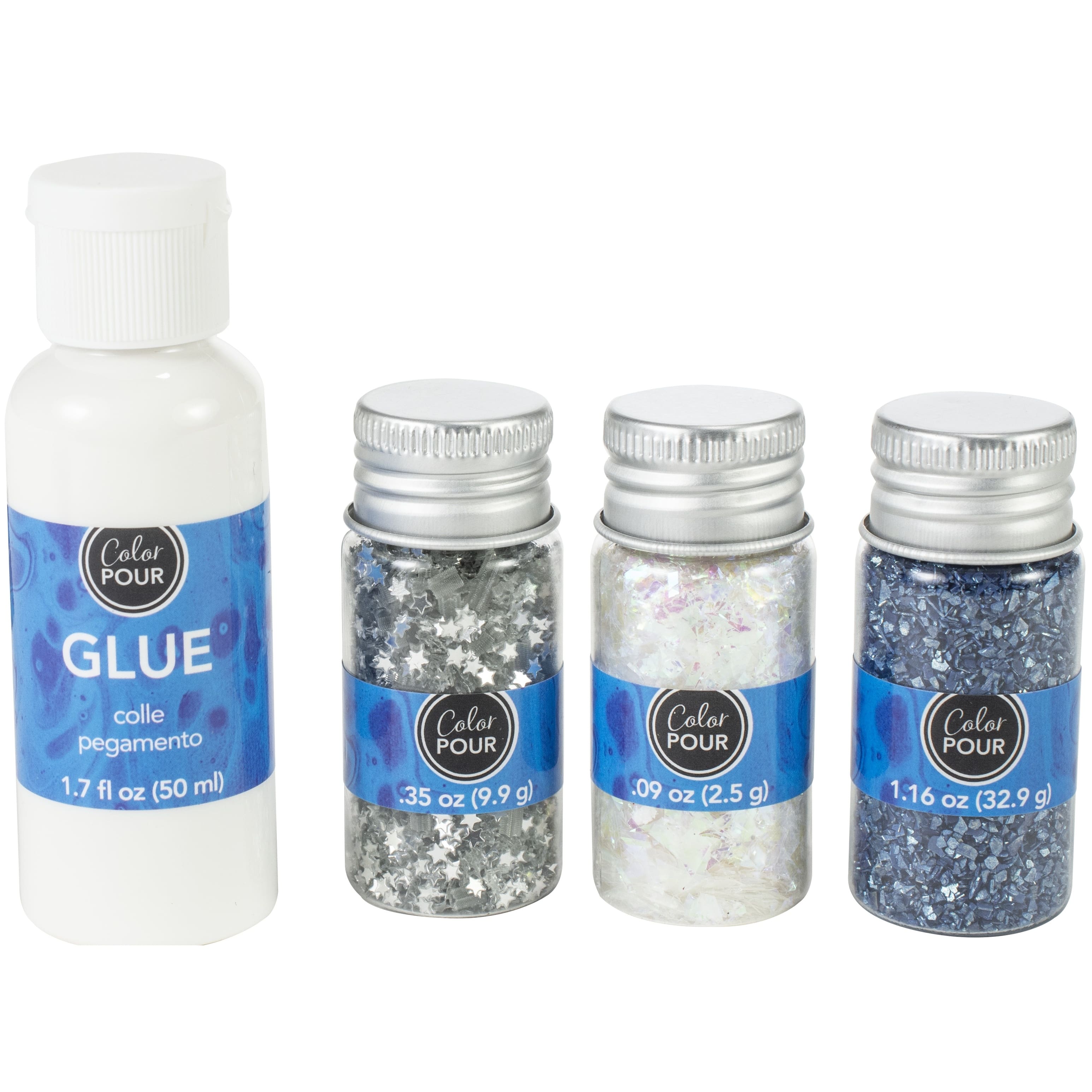 Color Pour Galaxy Surge Glitter Pouring Paint Mix-In Kit