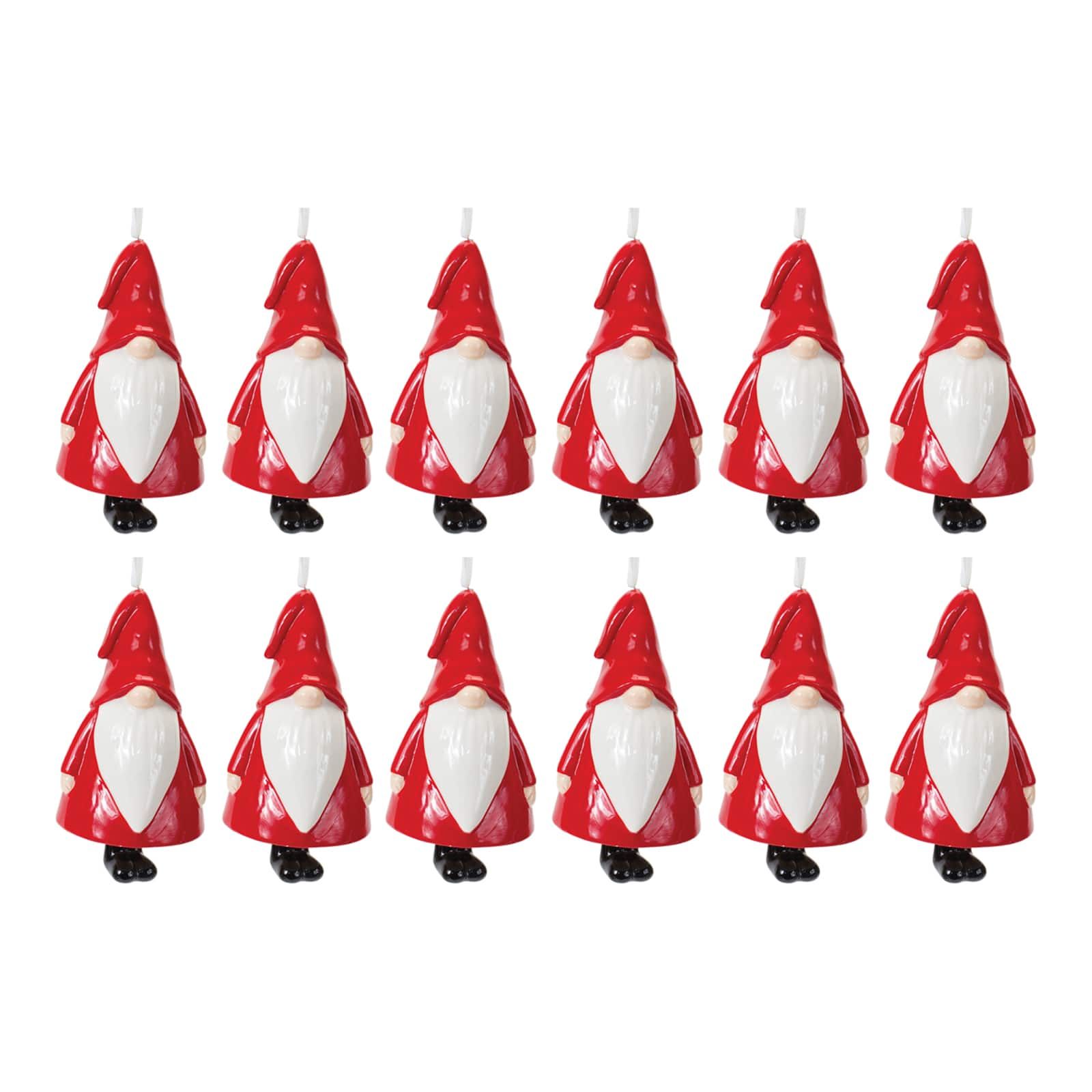 12ct. Ceramic Gnome Bell Ornament