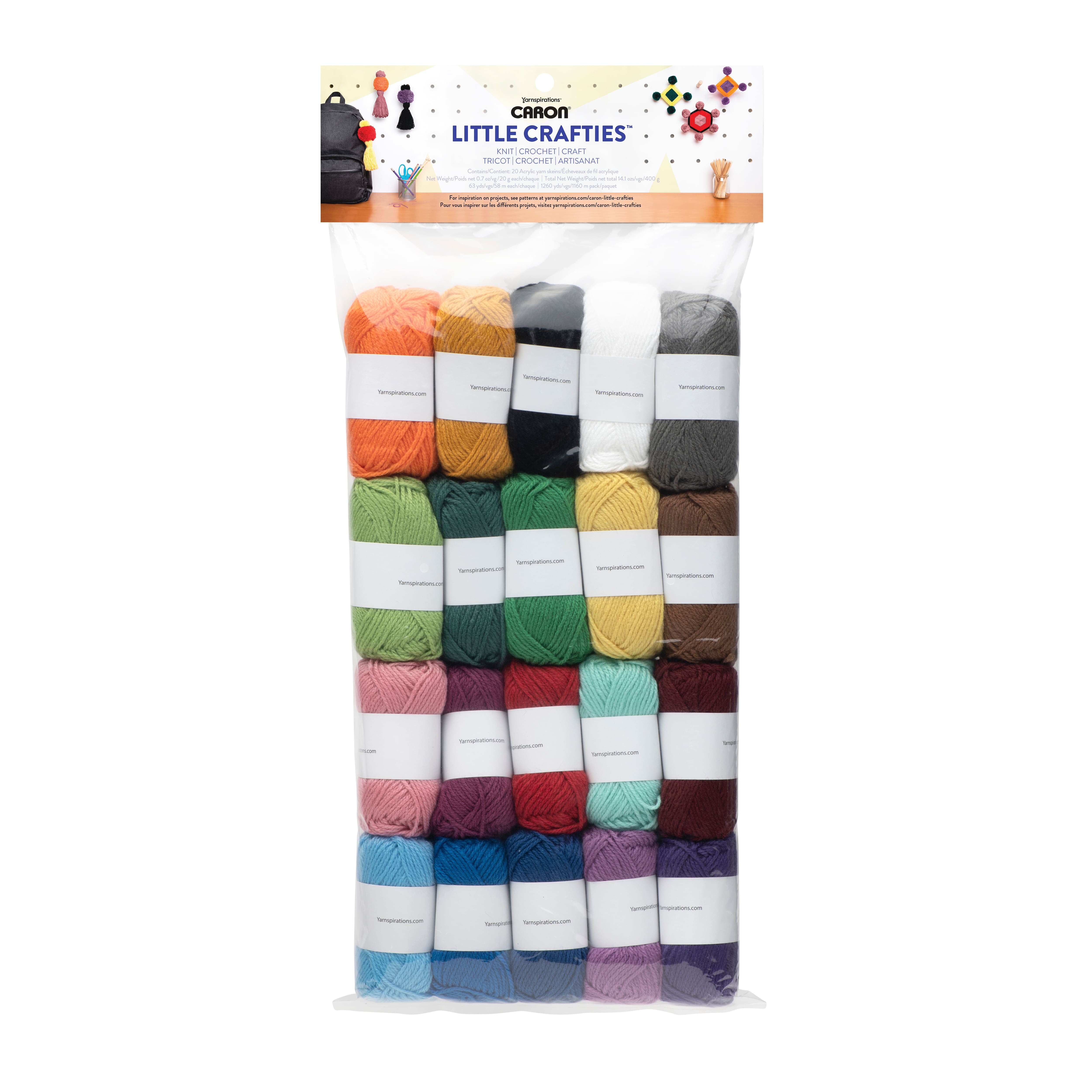 20 Pack Caron&#xAE; Little Crafties&#x2122; Yarn