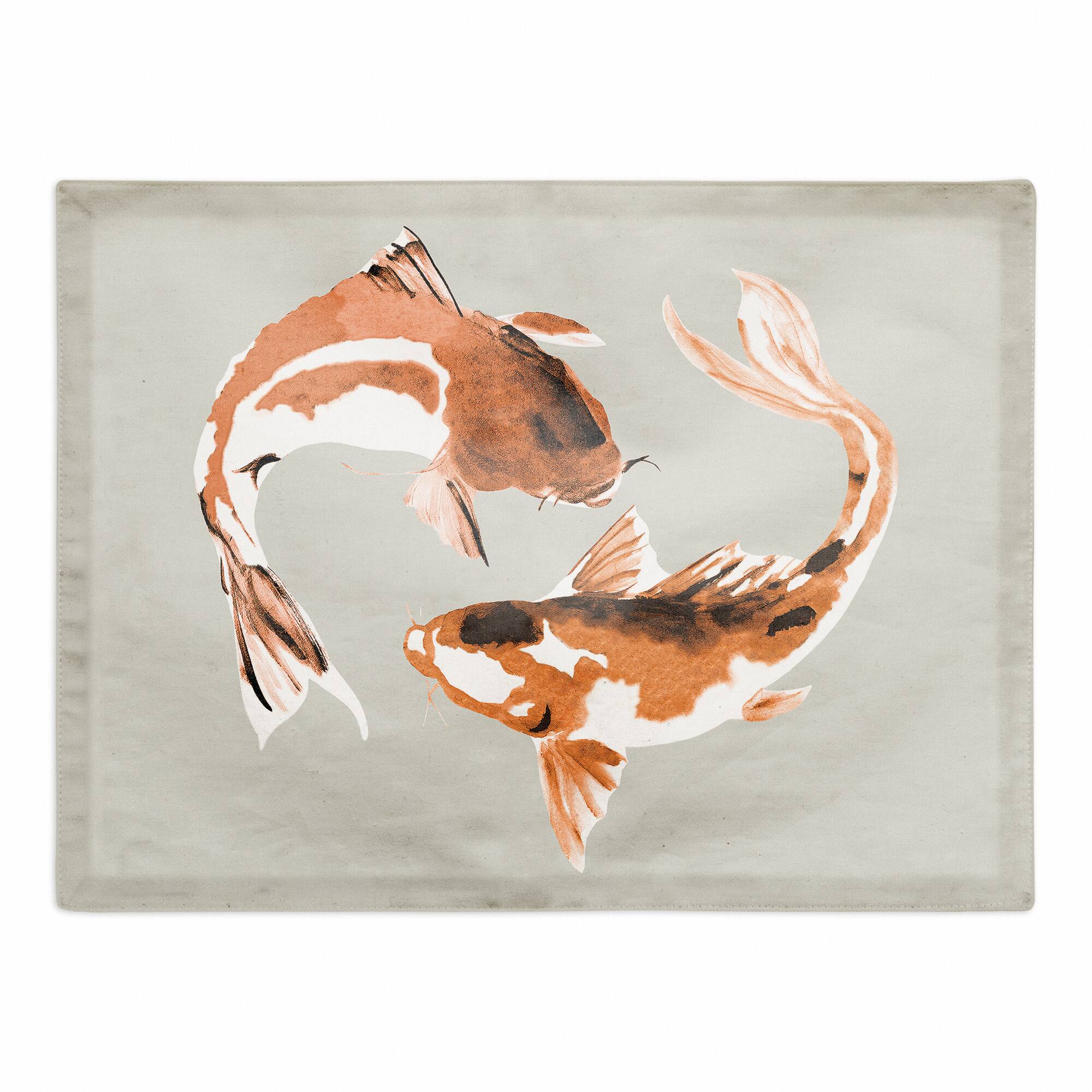 18" Circling Koi Poly Twill Placemat