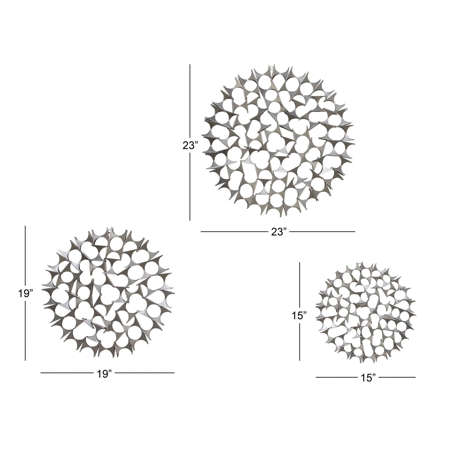 Silver Decorative Circle Wall Accent Set 3ct.