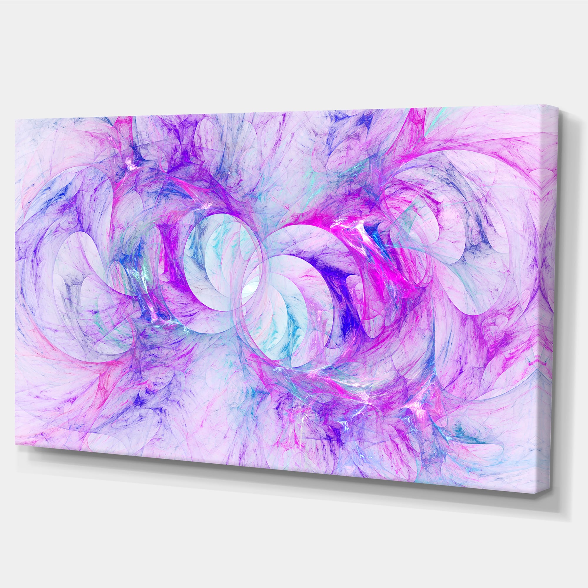 Designart - Light Purple Fractal Texture - Abstract Canvas Art Print