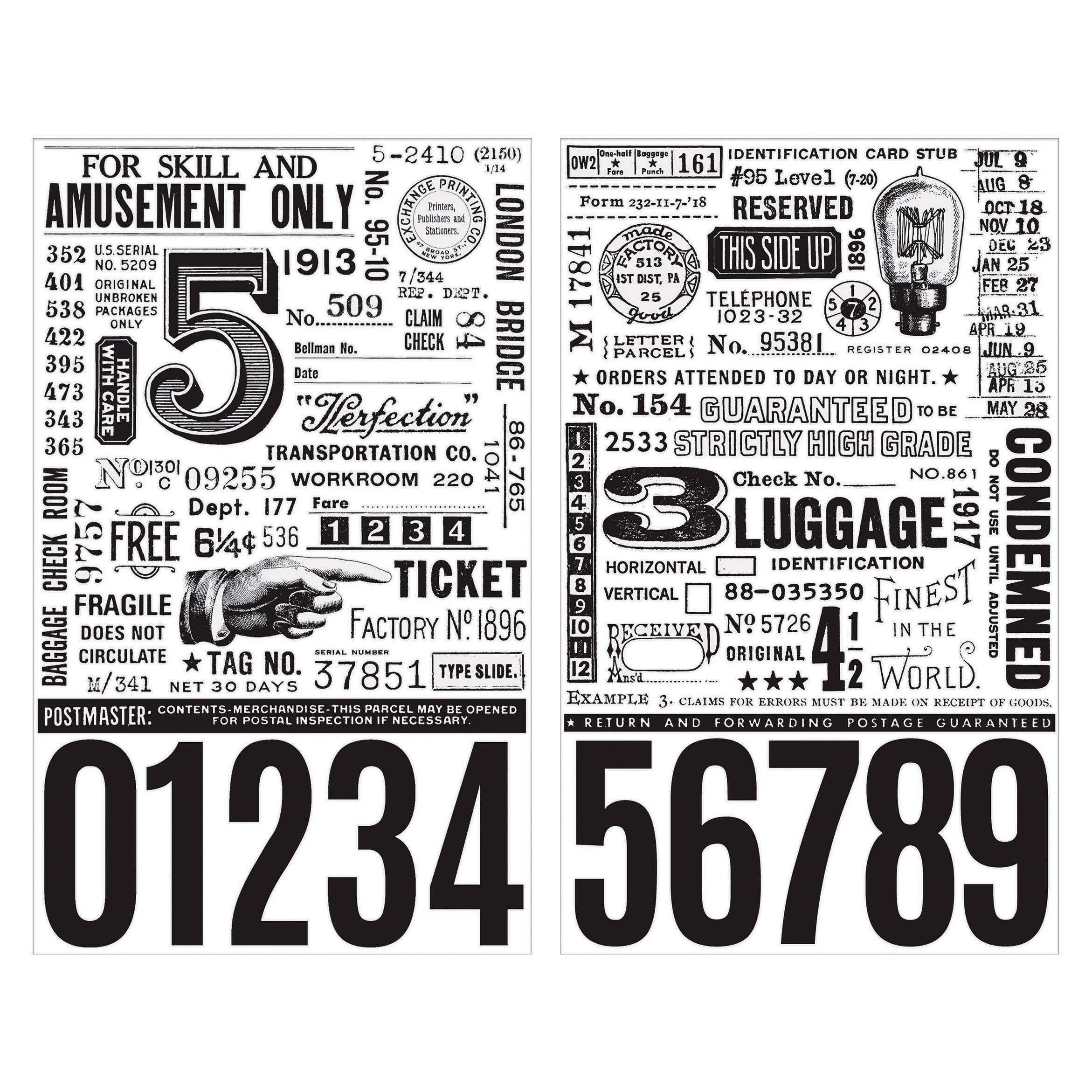 Tim Holtz® Idea-Ology® Remnant Rubs Eccentric Rub-Ons