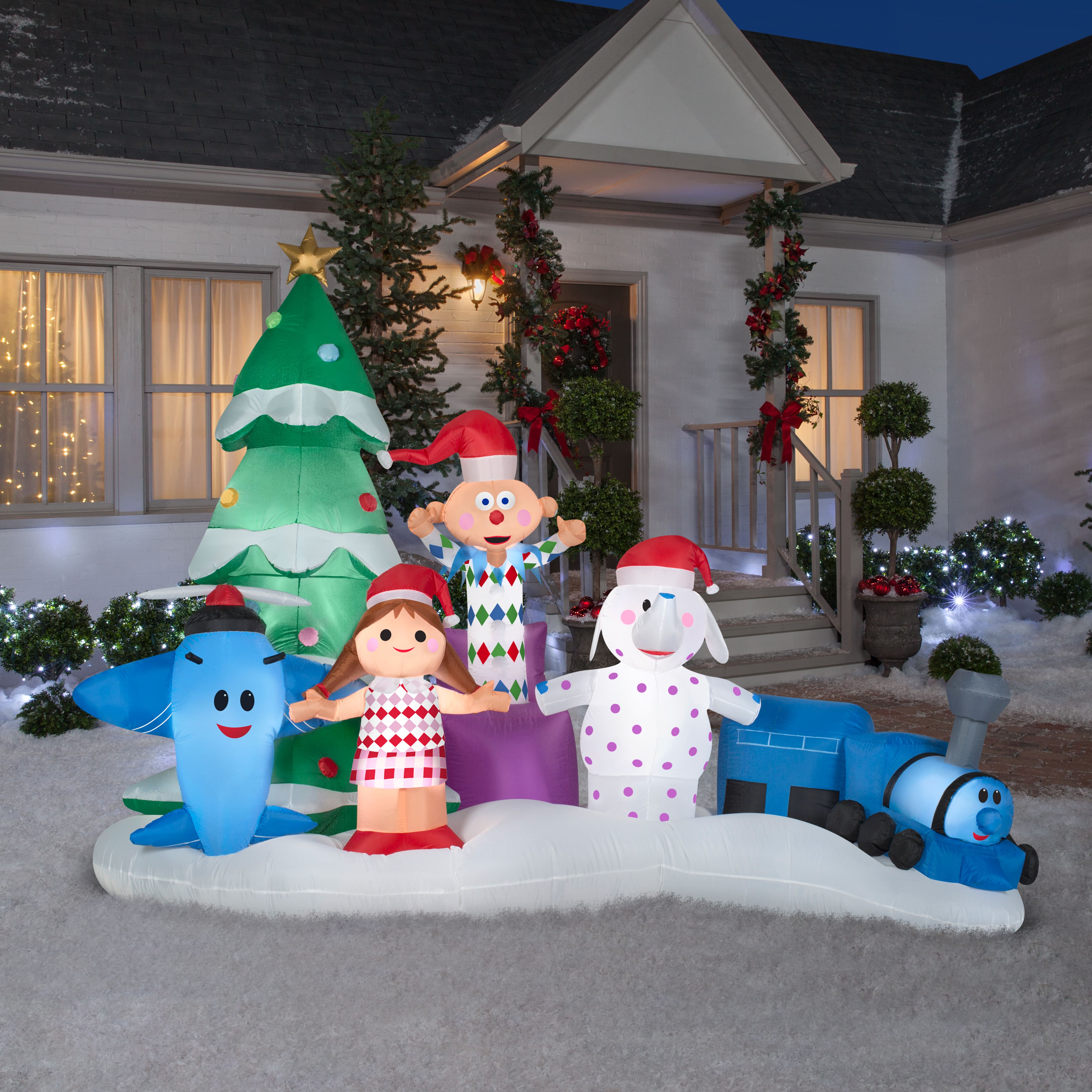 7ft. Airblown&#xAE; Inflatable Christmas Misfit Toys Scene