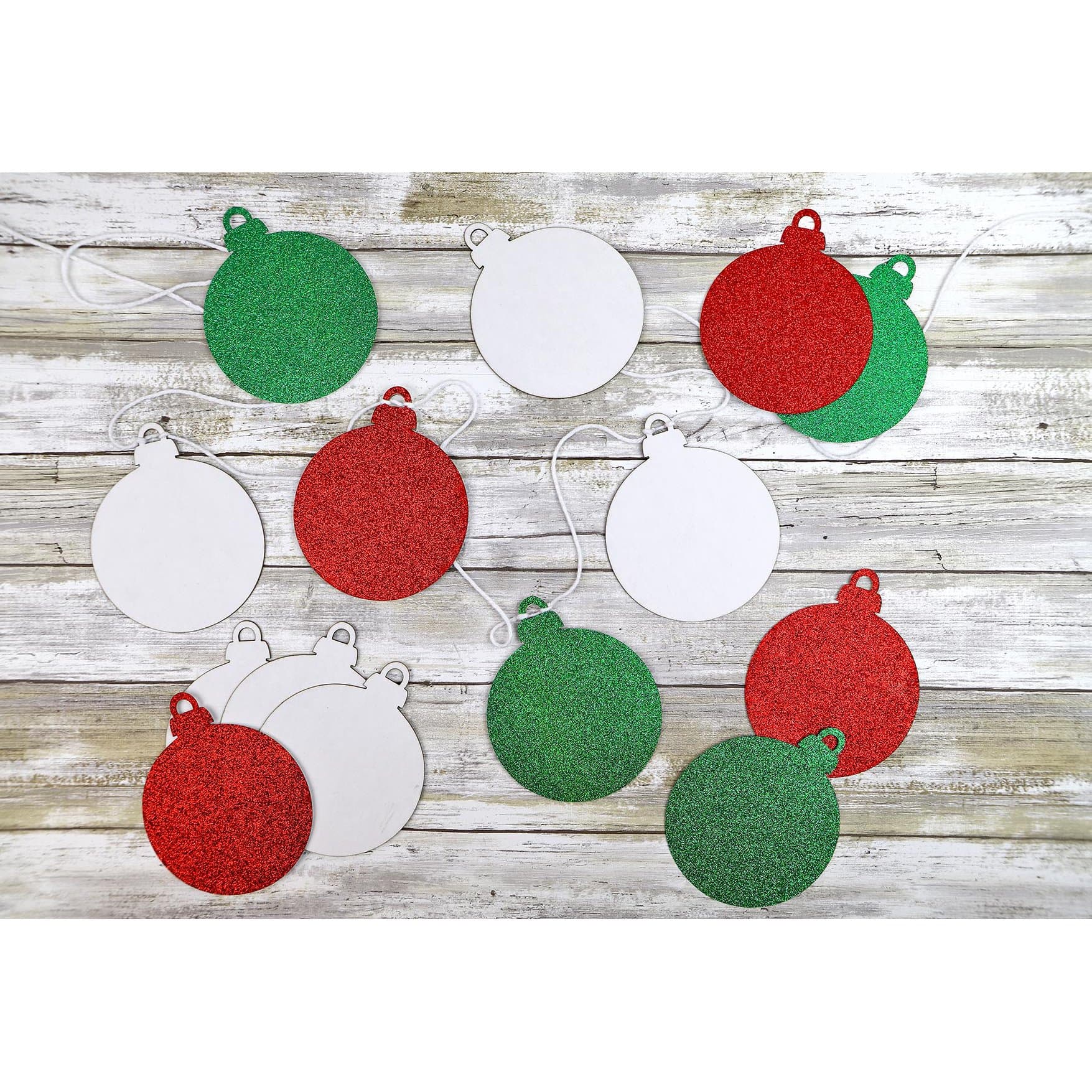 PA Paper&#x2122; Accents Ornaments Chip &#x26; Glitter Pennant Set