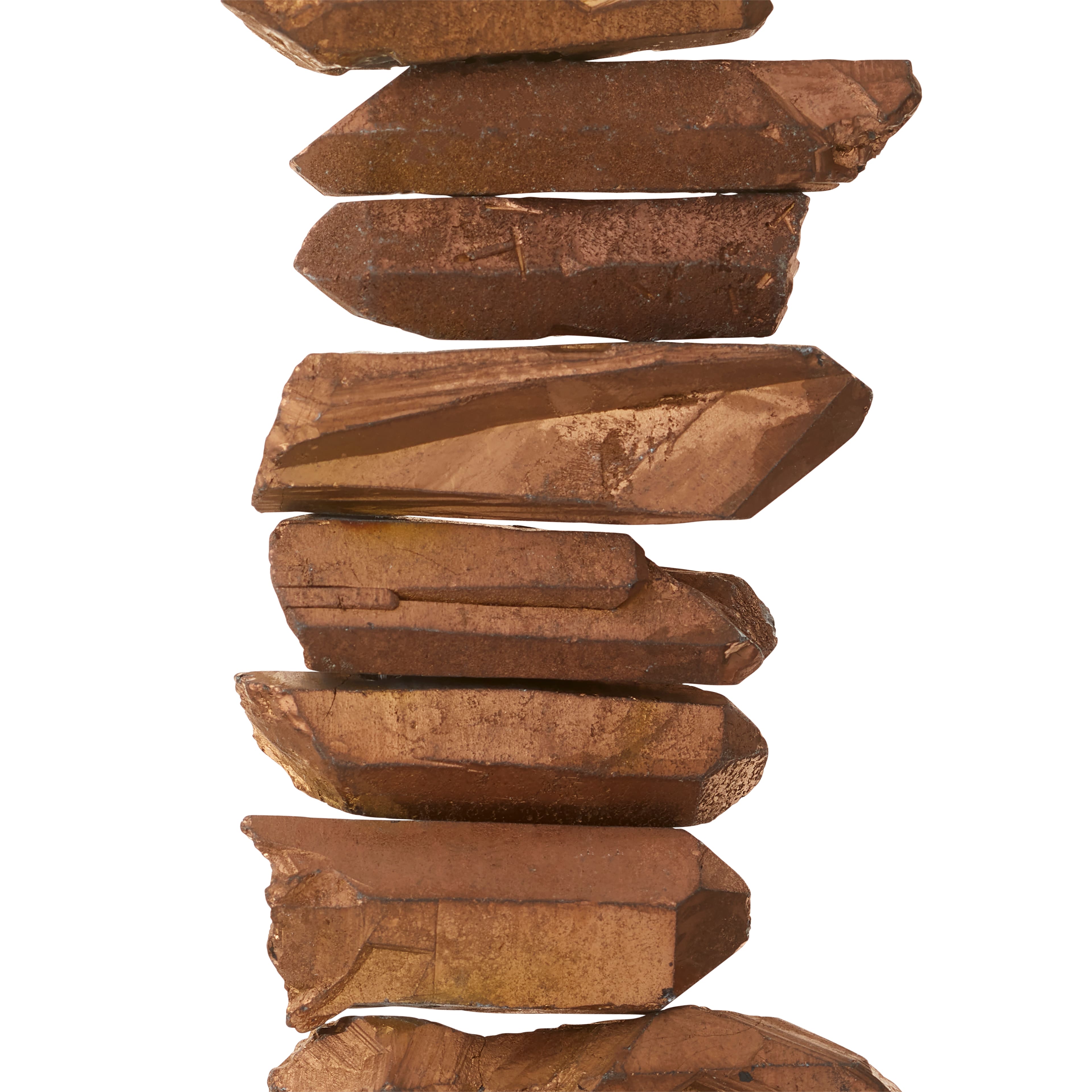 12 Pack: Bronze Luster Crystal Quartz Stick Beads by Bead Landing™
