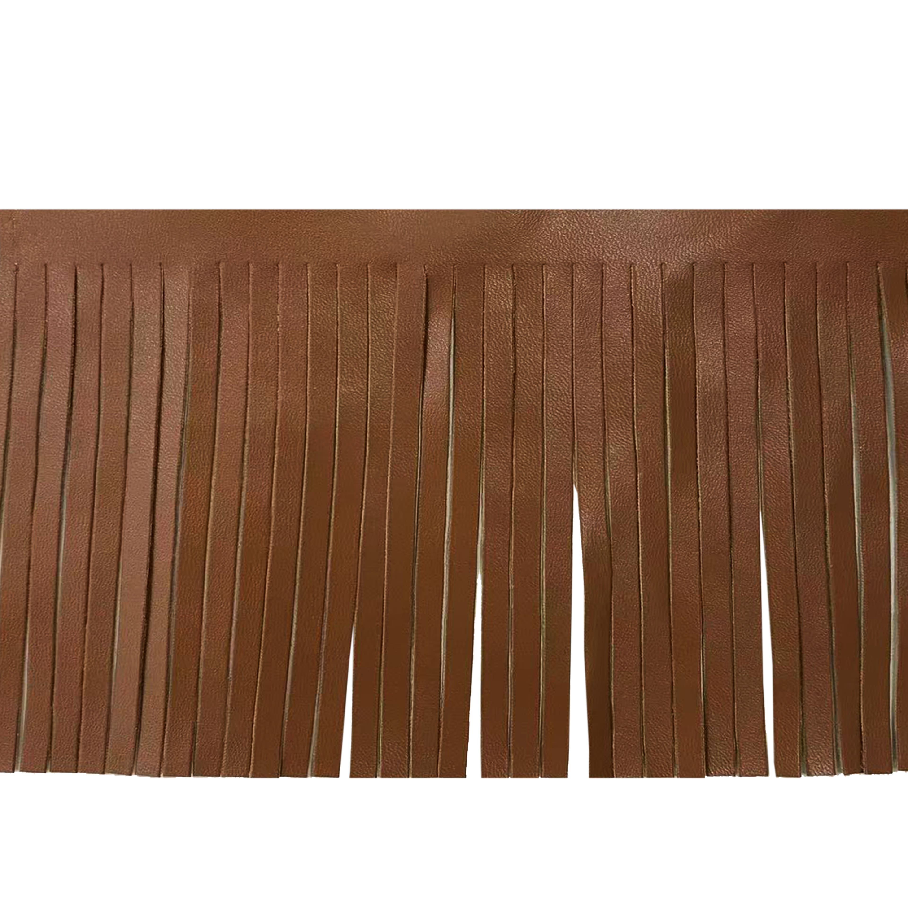 4&#x22; Faux Leather Fringe Trim by Celebrate It&#xAE;