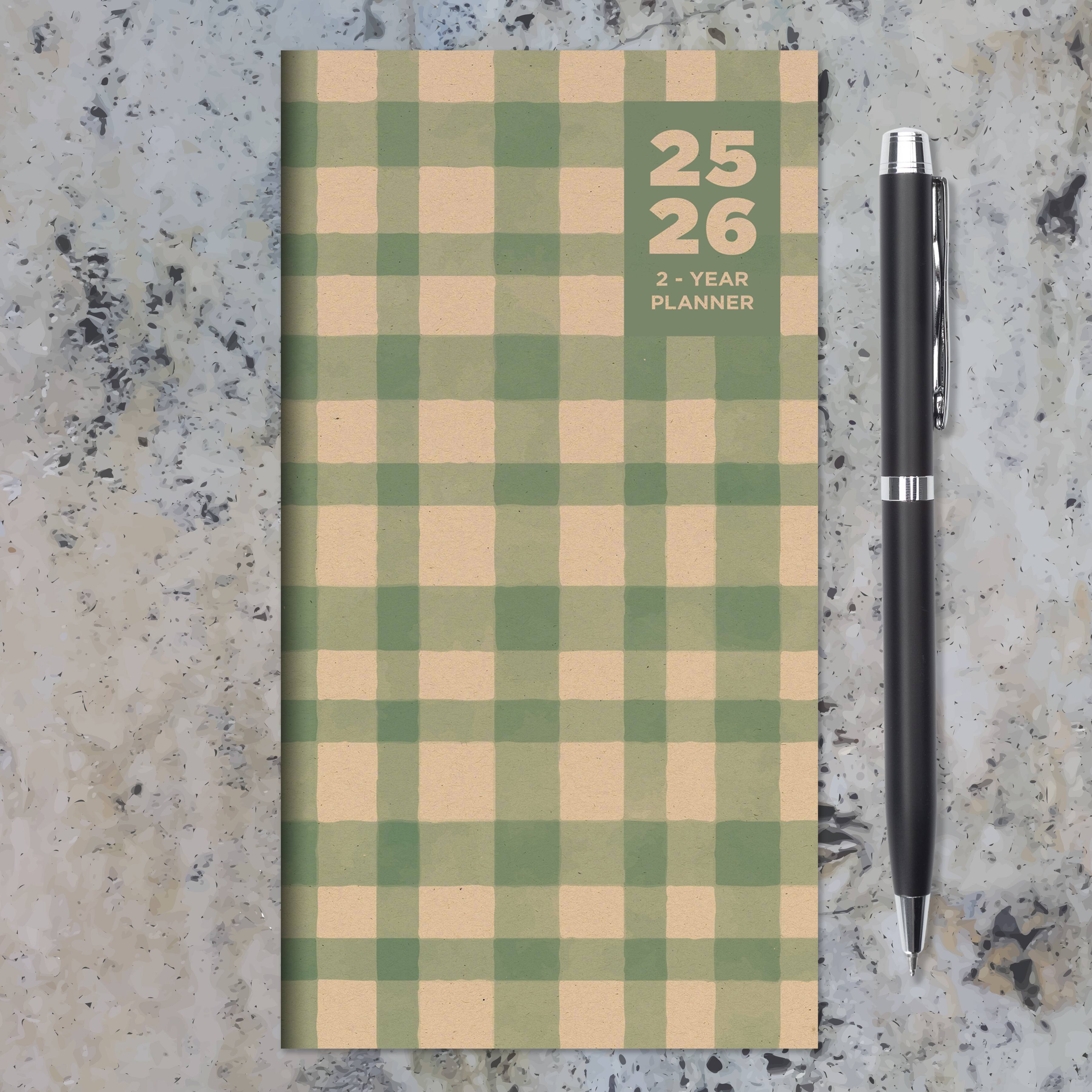 TF Publishing 2025-2026 Small Farmhouse Gingham Monthly Pocket Planner
