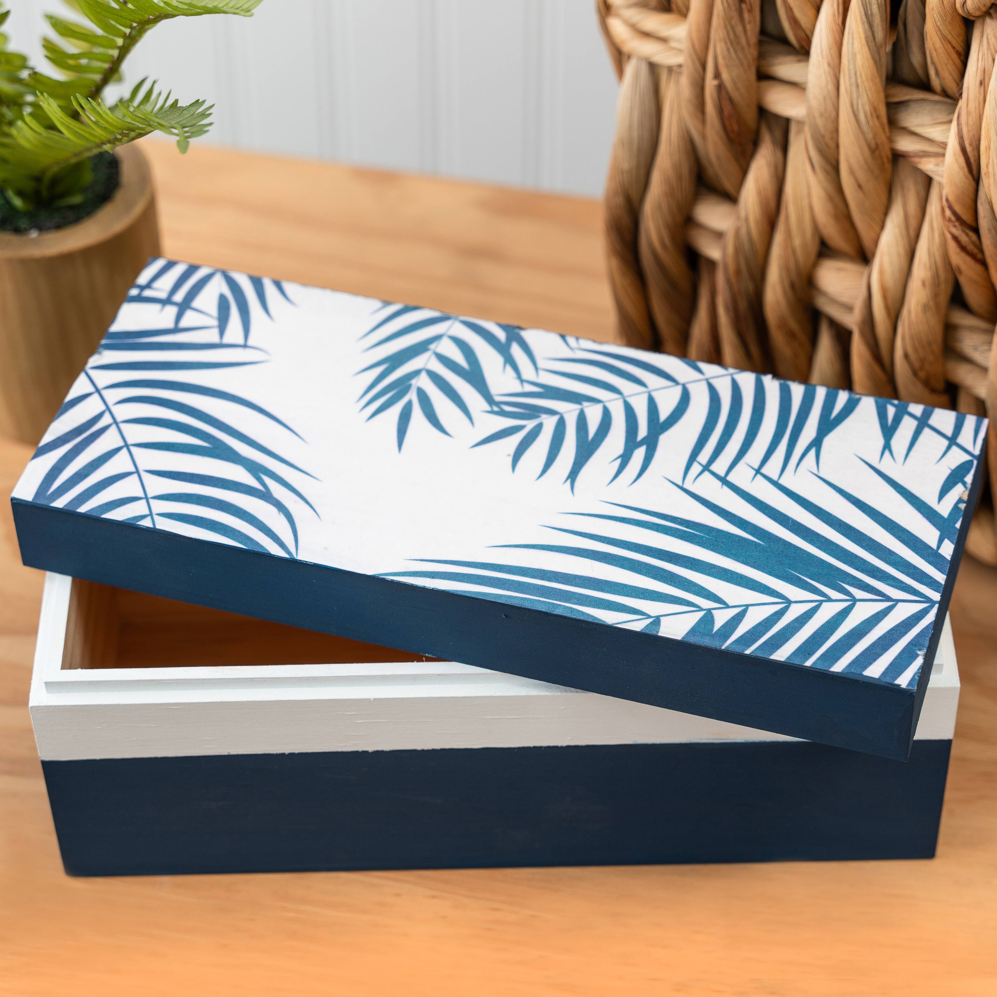 9" Wood Captop Box with Lid