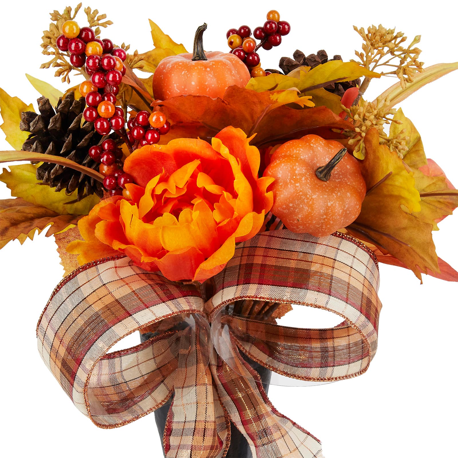 Orange Peony &#x26; Pumpkin Remembrance Cone by Ashland&#xAE;