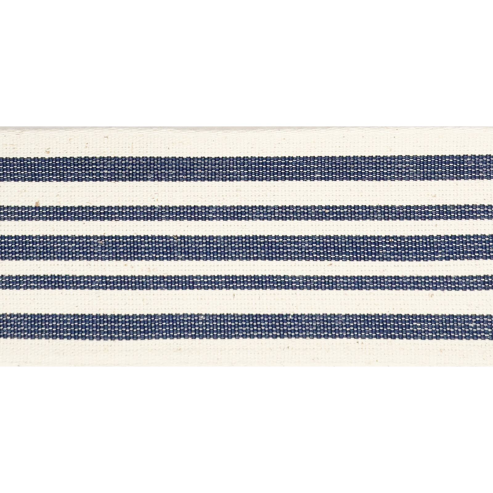 2.5&#x22; Faux Cotton Wired Striped Ribbon by Celebrate It&#x2122; D&#xE9;cor
