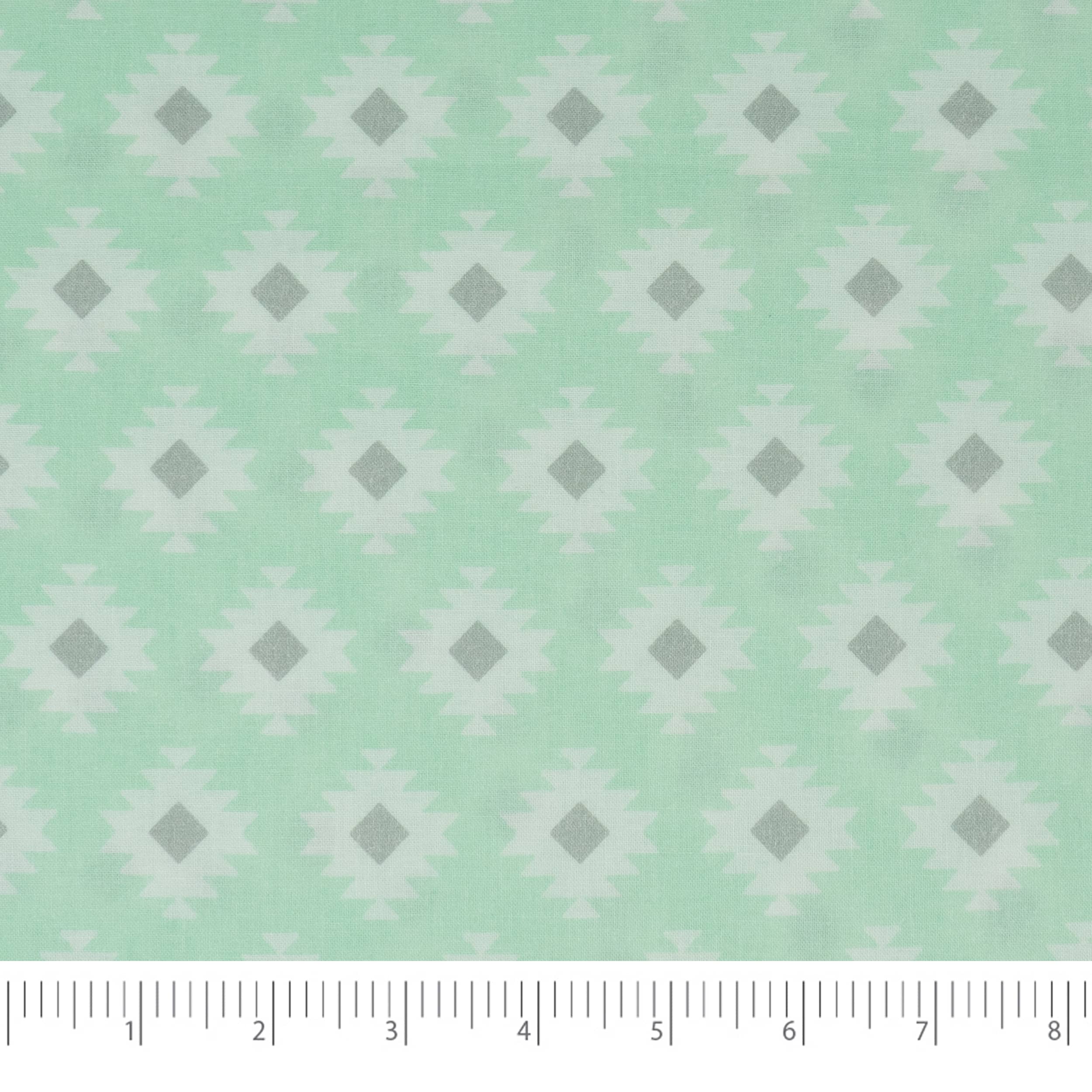 SINGER Mint Cactus Days Diamond Cotton Fabric