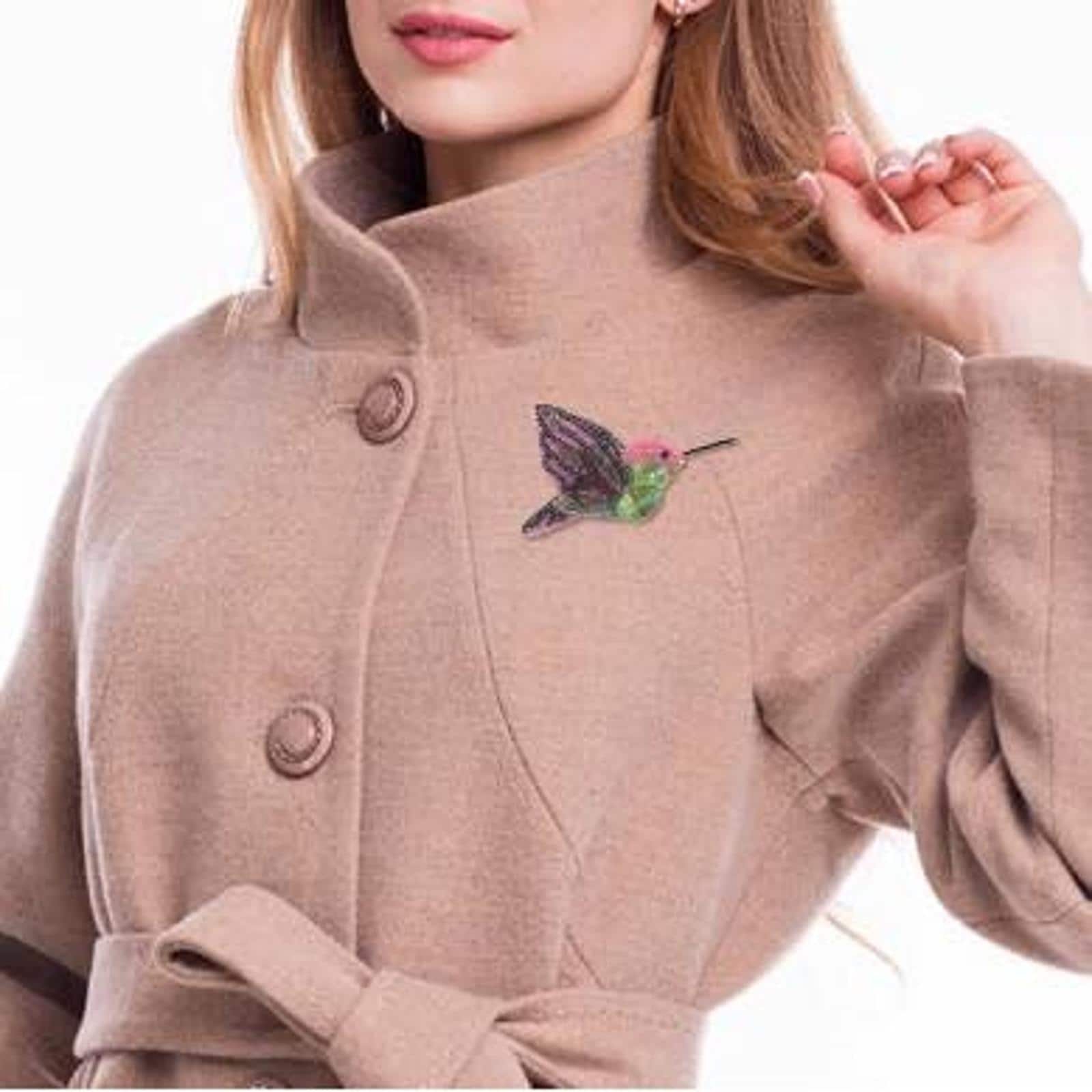 Crystal Art Beadwork Kit For Creating Brooch Fly Bird