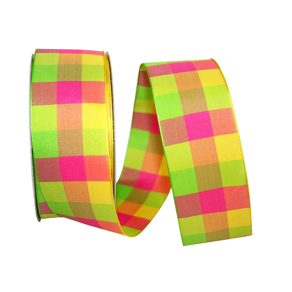 The Ribbon Roll 1.5"x 25yd. Wired Check Clark Ribbon