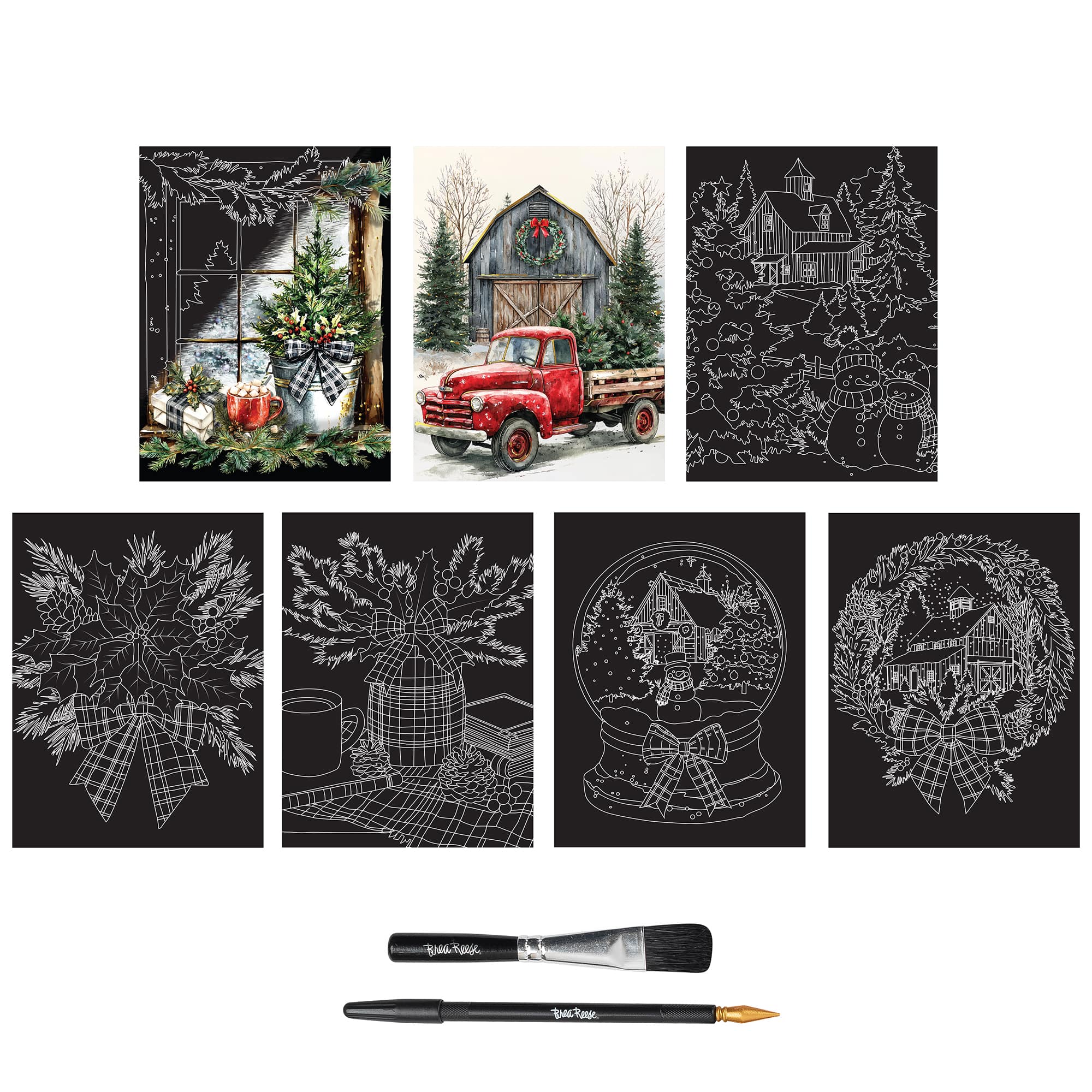 Brea Reese&#x2122; 6&#x22; x 8&#x22; Country Holiday Scratch Art Paper Pad