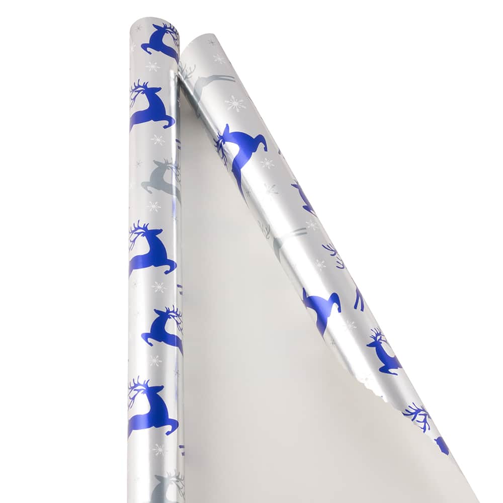JAM Paper Hopping Reindeer Gift Wrap