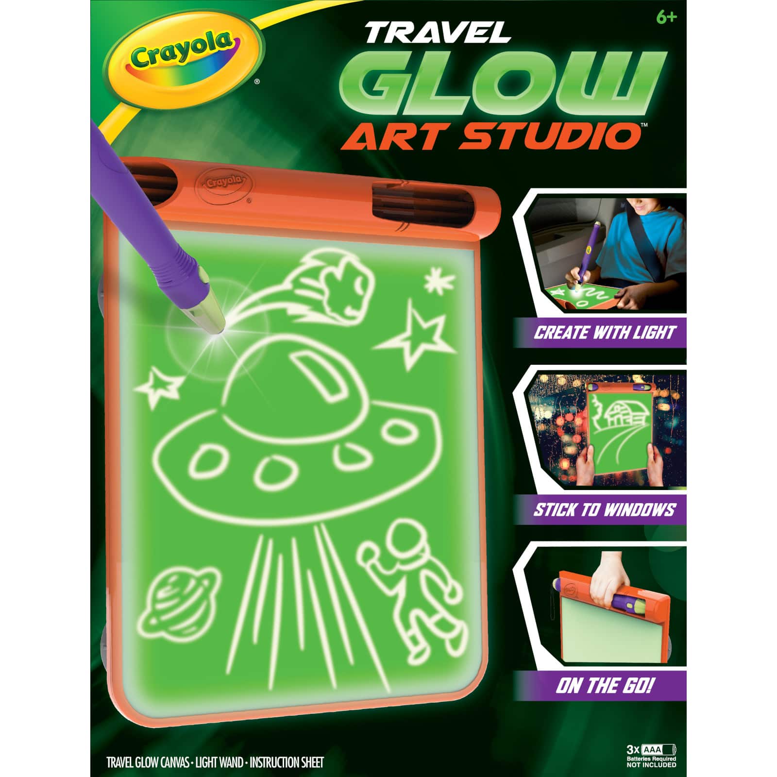 6 Pack: Crayola&#xAE; Travel Glow Art Studio&#x2122;