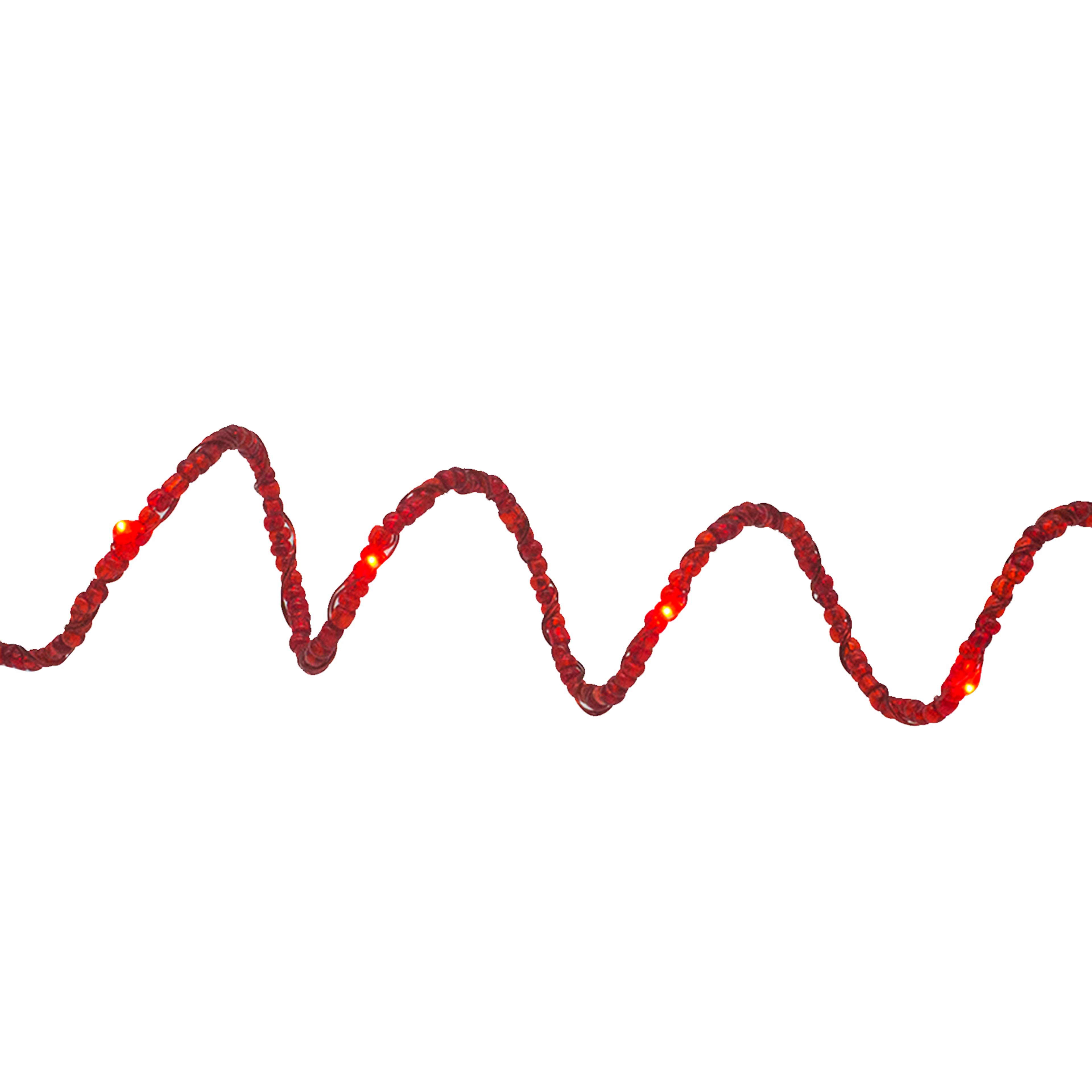 27ct. Red LED Beaded String Lights on Red Wire by Ashland&#xAE;